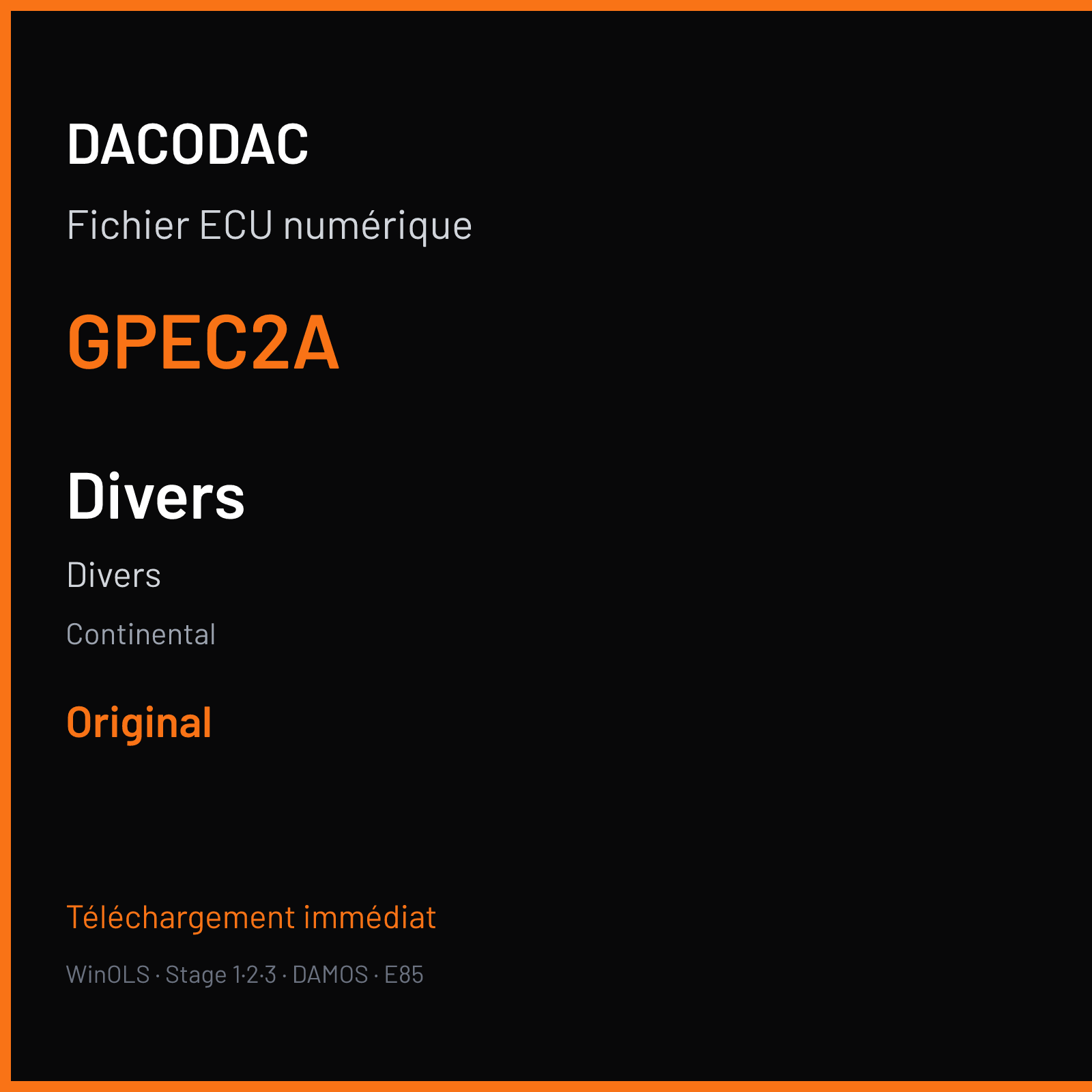 Divers (2018) — Continental — GPEC2A — Original