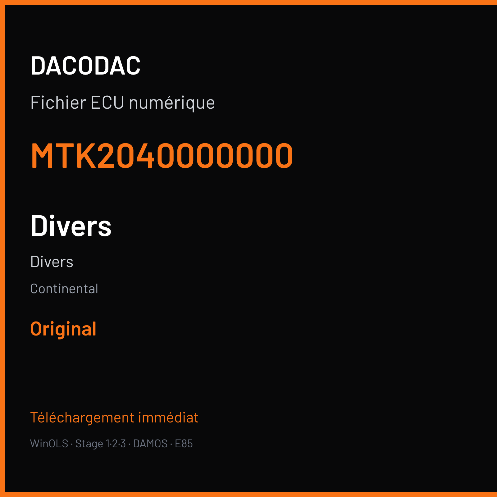Divers — Continental — MTK2040000000 — Original