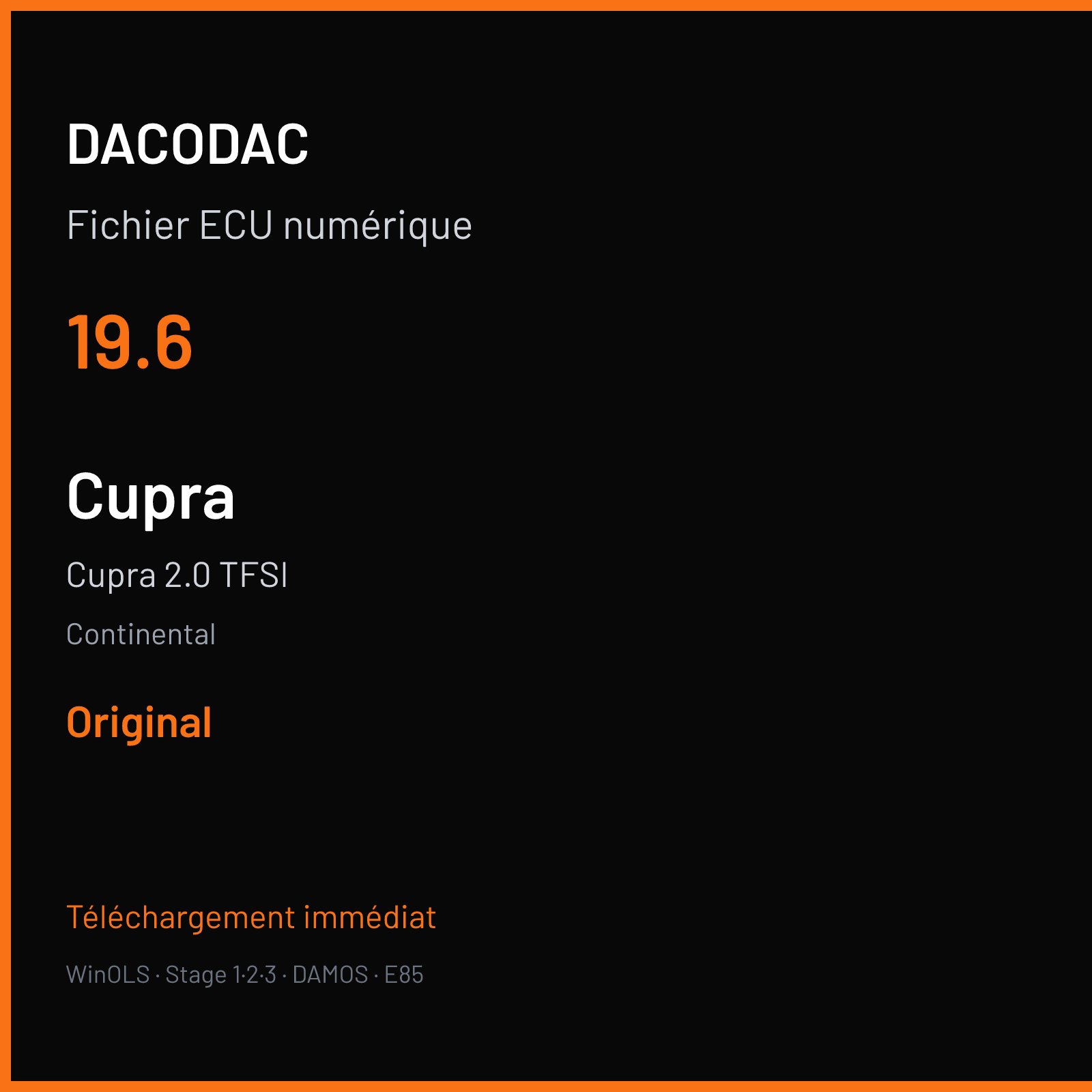 Cupra 2.0 TFSI (2020) — Continental — 19.6 — Original