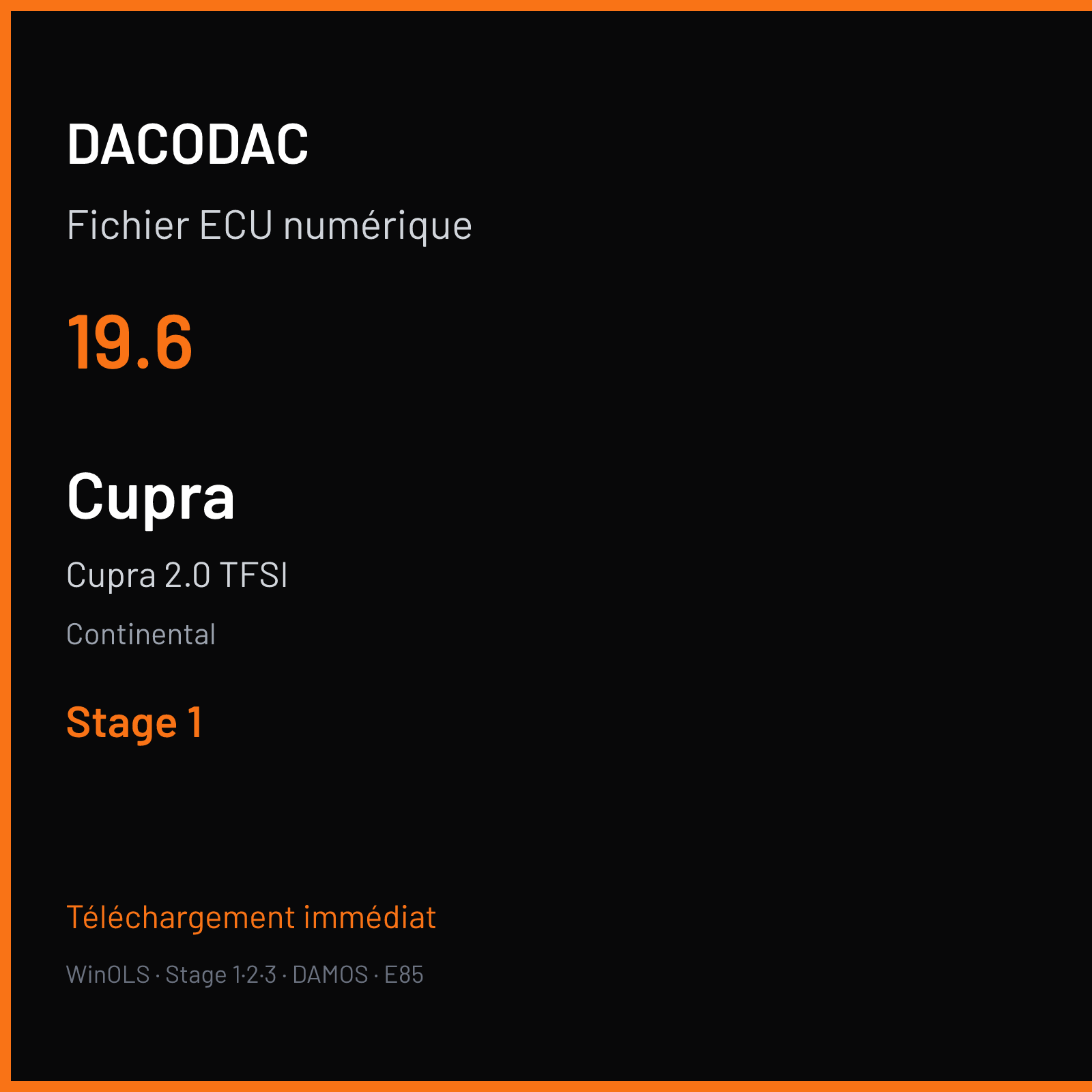 Cupra 2.0 TFSI (2020) — Continental — 19.6 — Stage 1