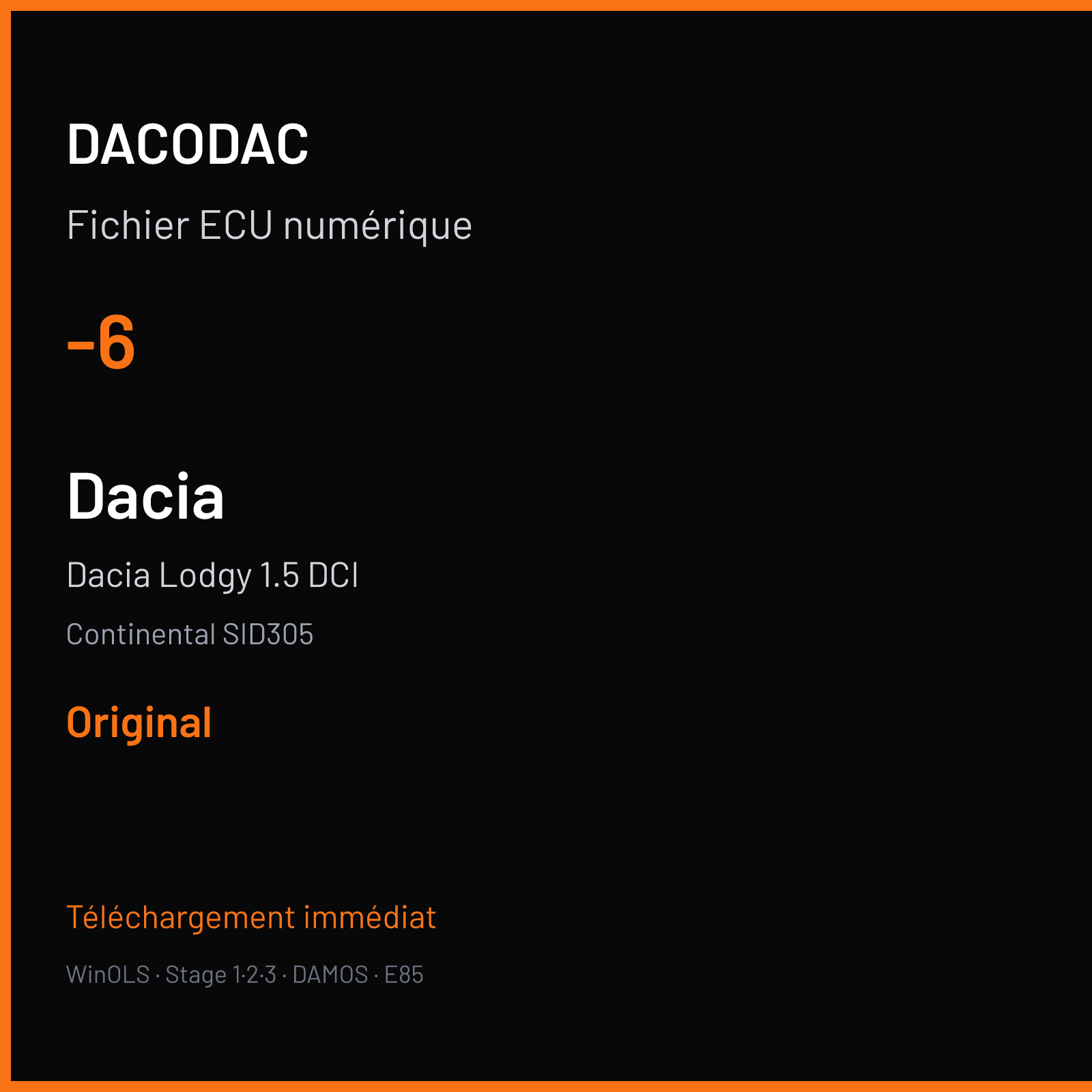 Dacia Lodgy 1.5 DCI (2015) — Continental SID305 — -6 — Original