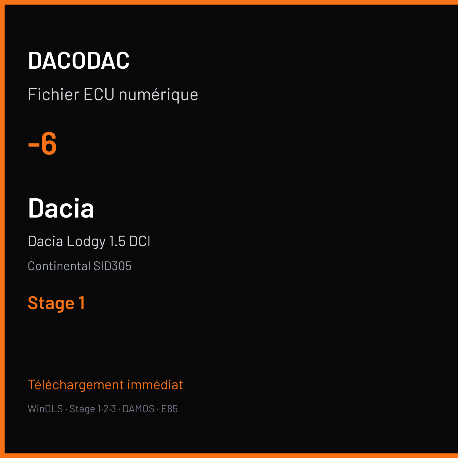 Dacia Lodgy 1.5 DCI (2015) — Continental SID305 — -6 — Stage 1