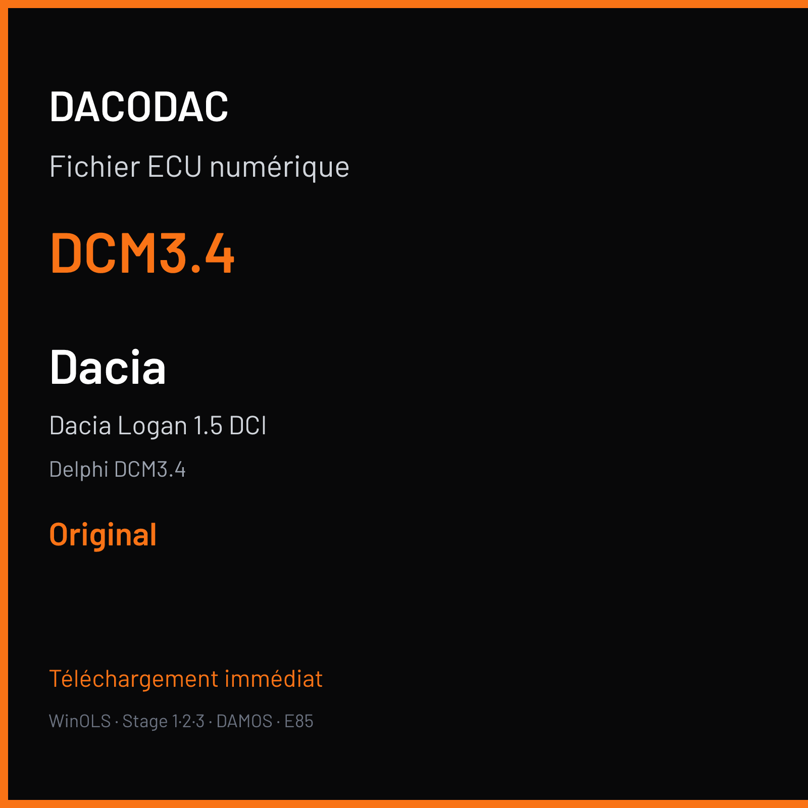 Dacia Logan 1.5 DCI (2012) — Delphi DCM3.4 — DCM3.4 — Original