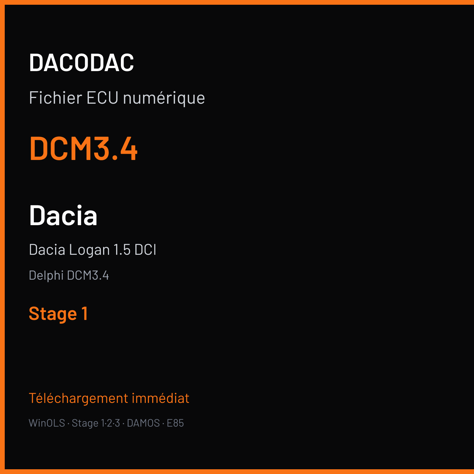 Dacia Logan 1.5 DCI (2012) — Delphi DCM3.4 — DCM3.4 — Stage 1