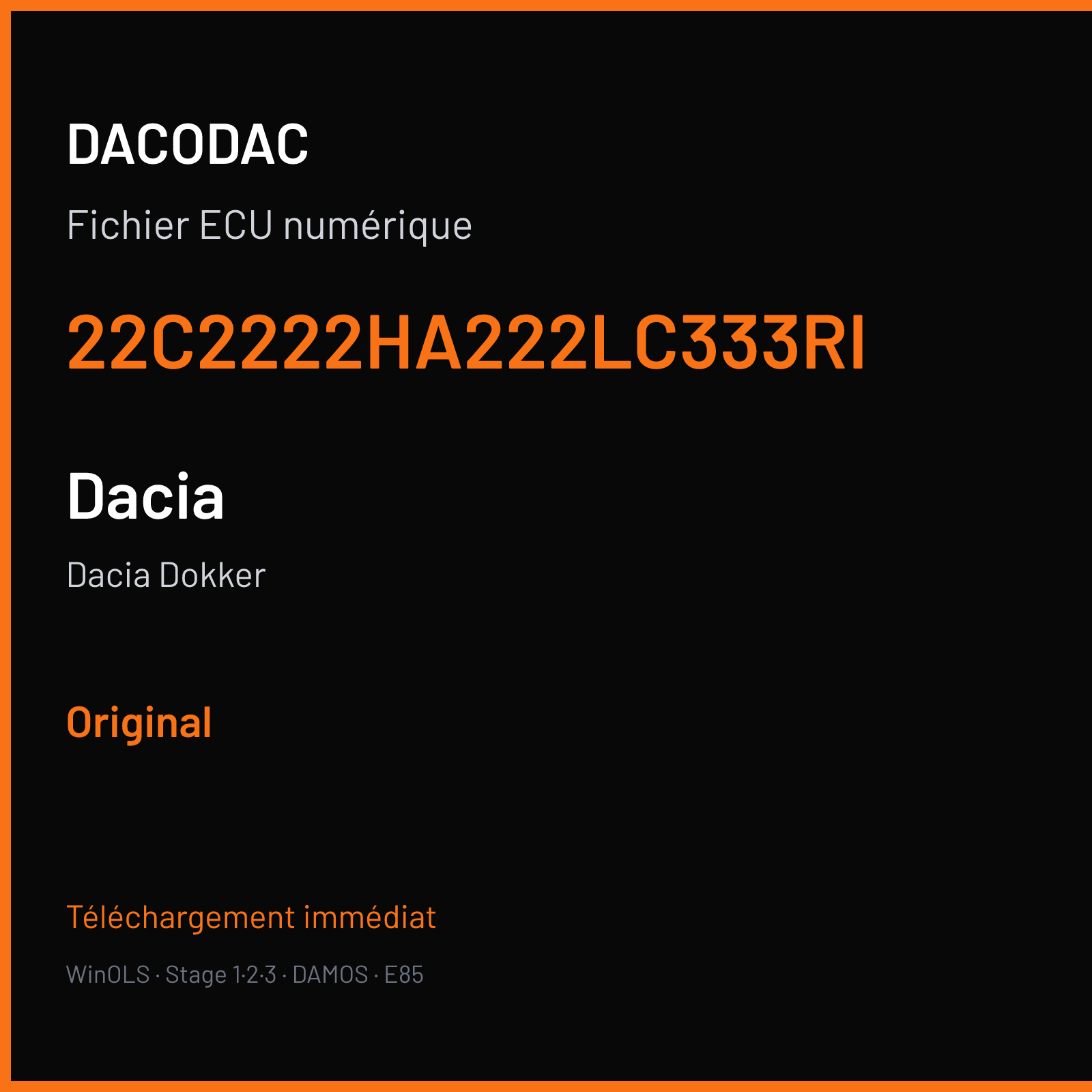 Dacia Dokker (2014) — 22C2222HA222LC333RI — Original