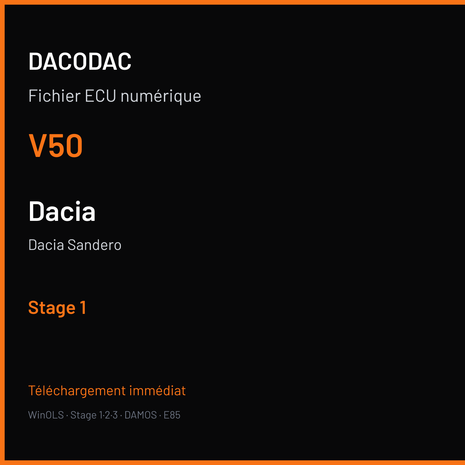 Dacia Sandero — V50 — Stage 1
