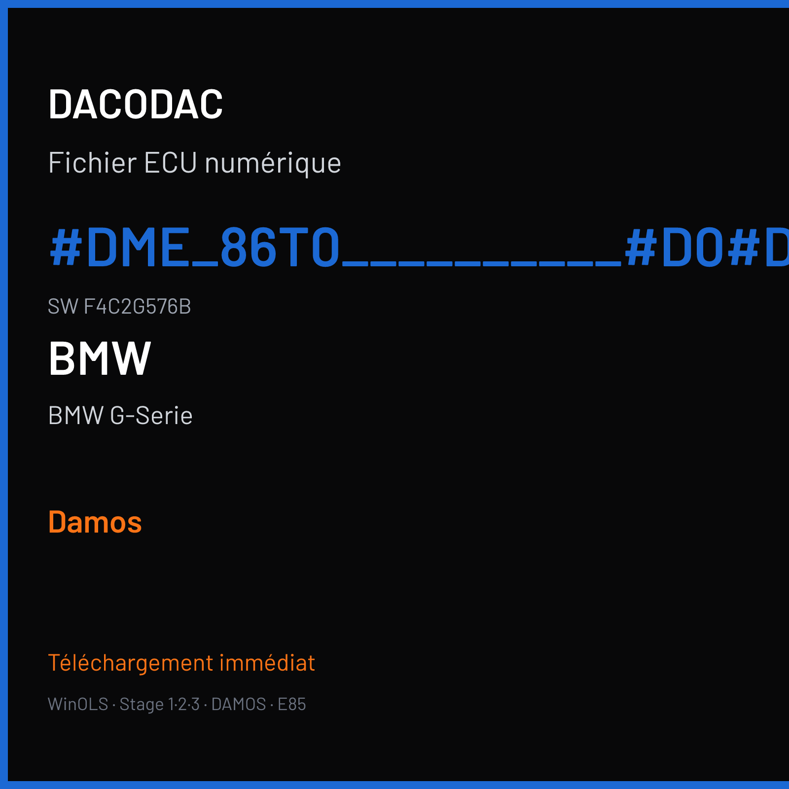 BMW G-Serie — #DME_86T0__________#D0#DST#Nulldatensatz_DME-86T0_________________________________________________________ · F4C2G576B — Damos