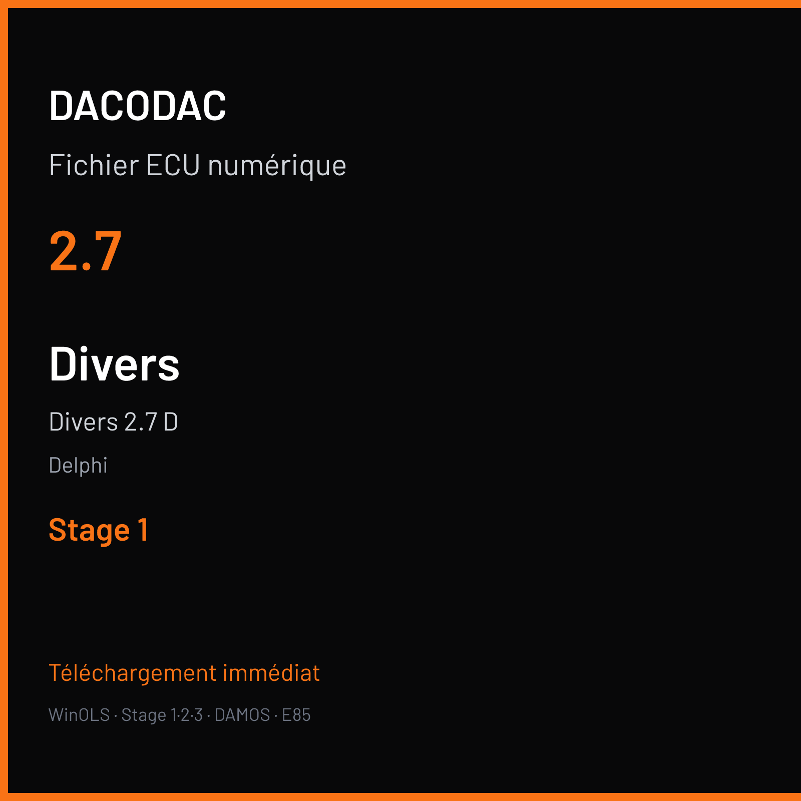 Divers 2.7 D (2007) — Delphi — 2.7 — Stage 1