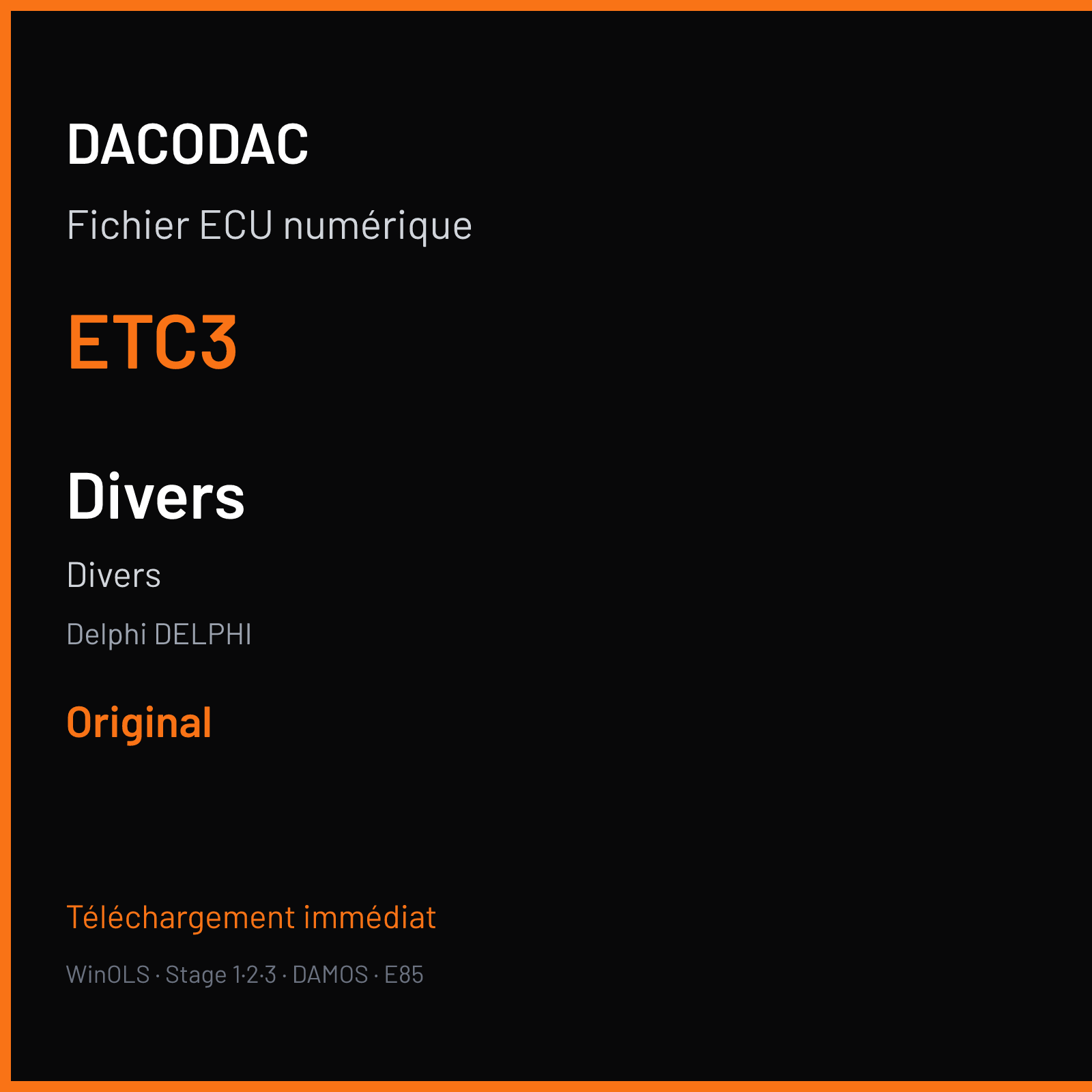 Divers — Delphi DELPHI — ETC3 — Original