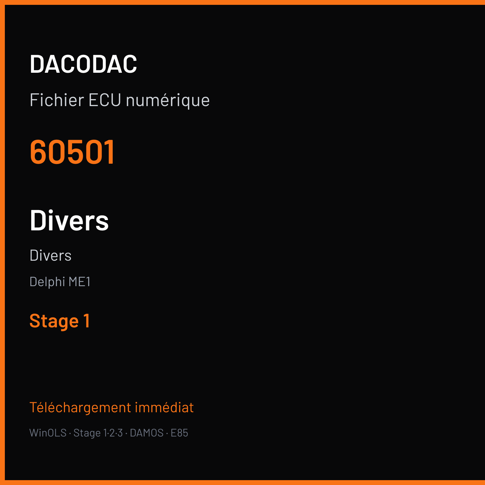 Divers — Delphi ME1 — 60501 — Stage 1