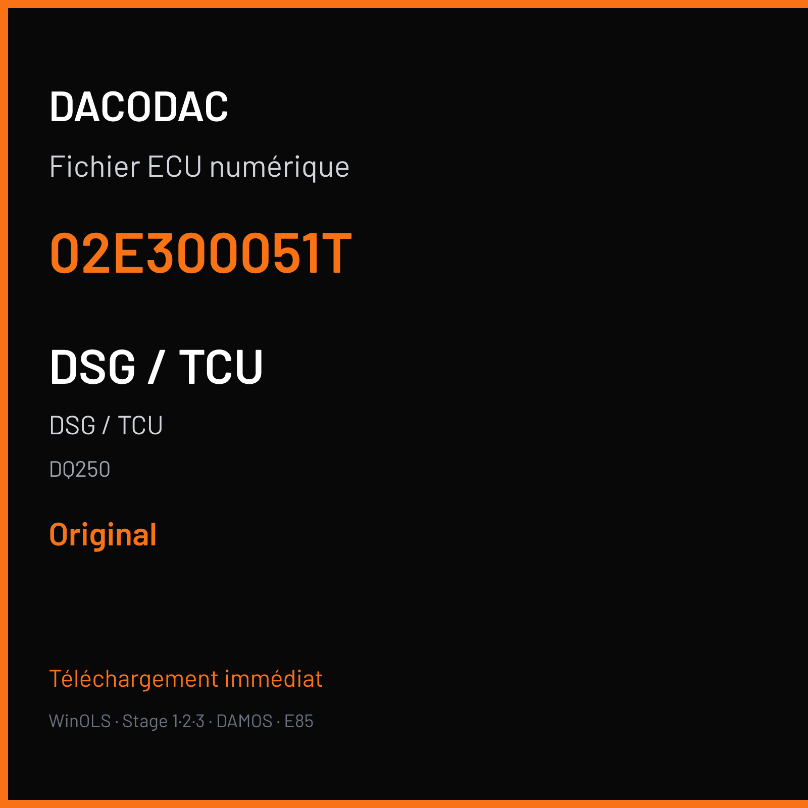 DSG / TCU — DQ250 — 02E300051T — Original