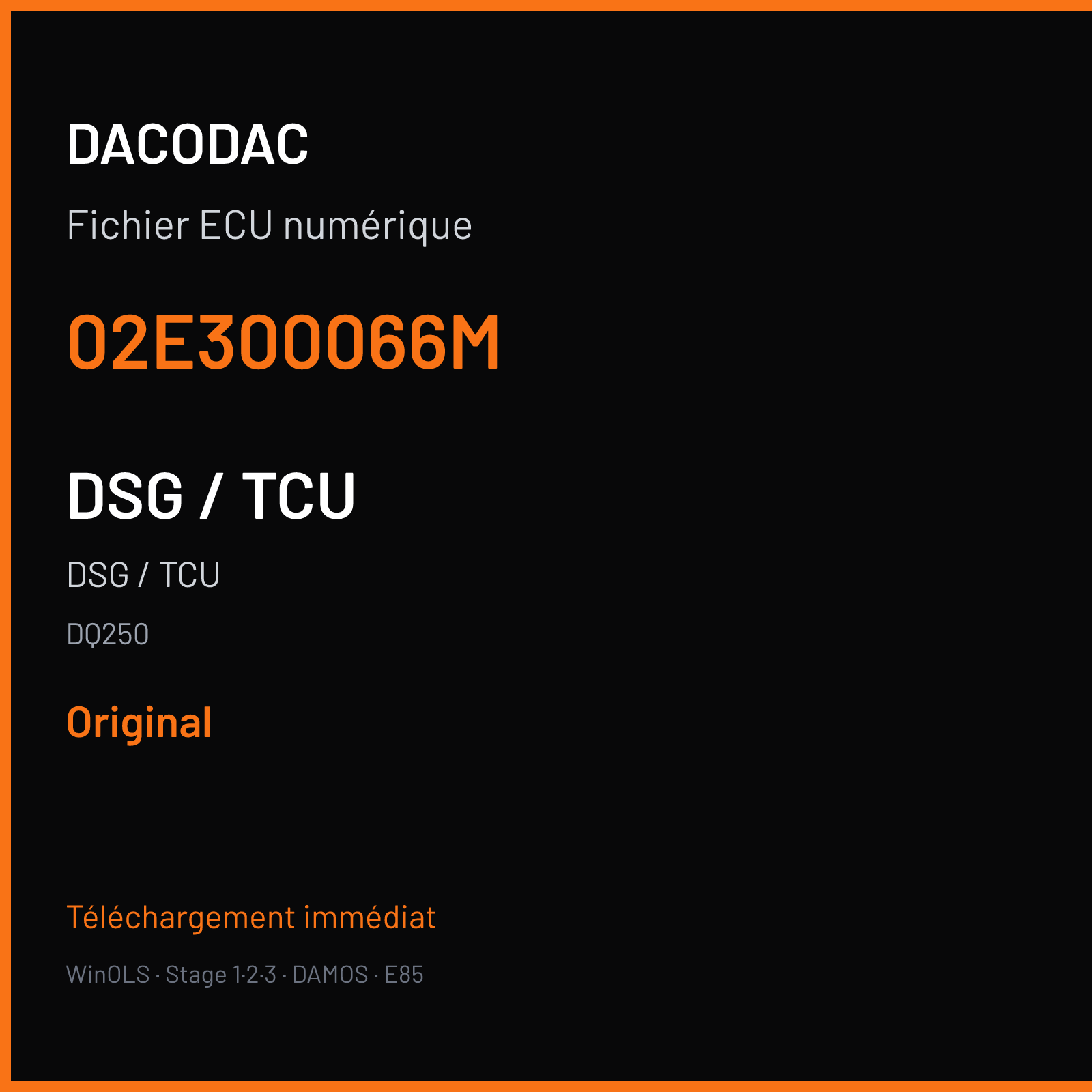 DSG / TCU — DQ250 — 02E300066M — Original