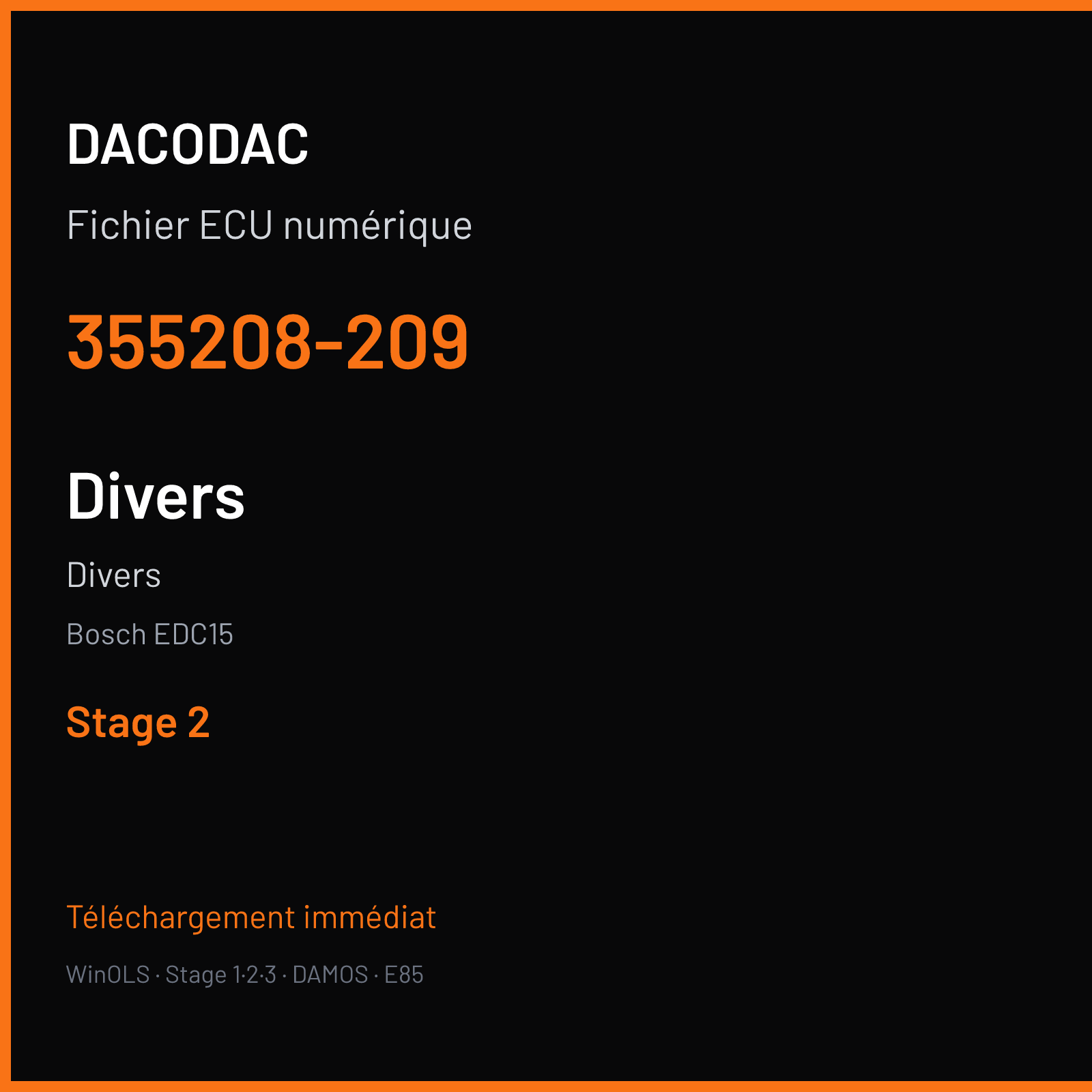 Divers (2002) — Bosch EDC15 — 355208-209 — Stage 2