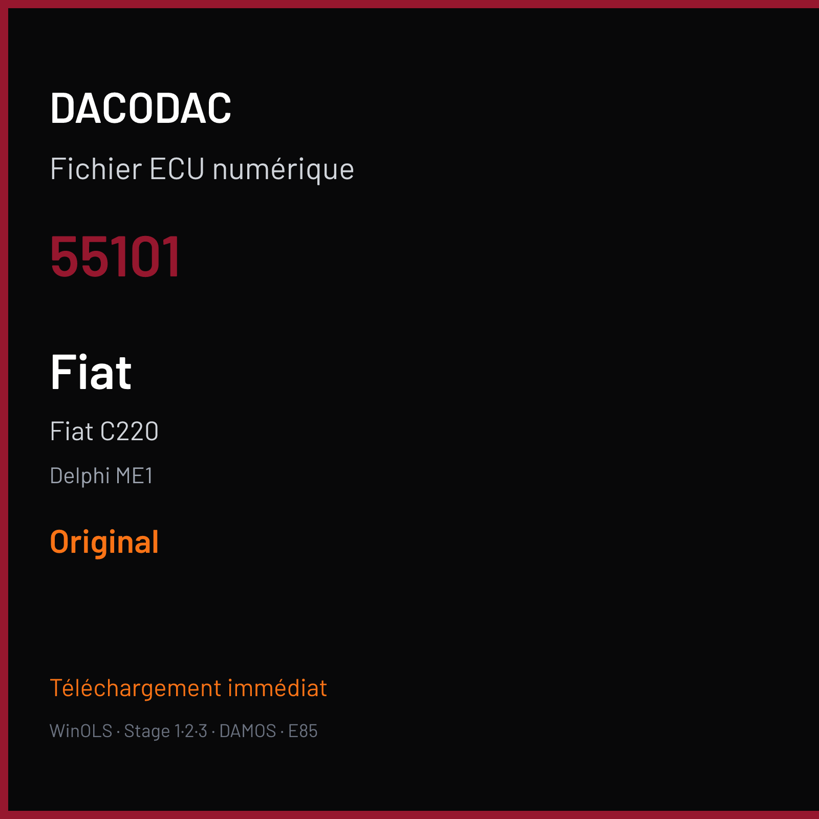 Fiat C220 — Delphi ME1 — 55101 — Original