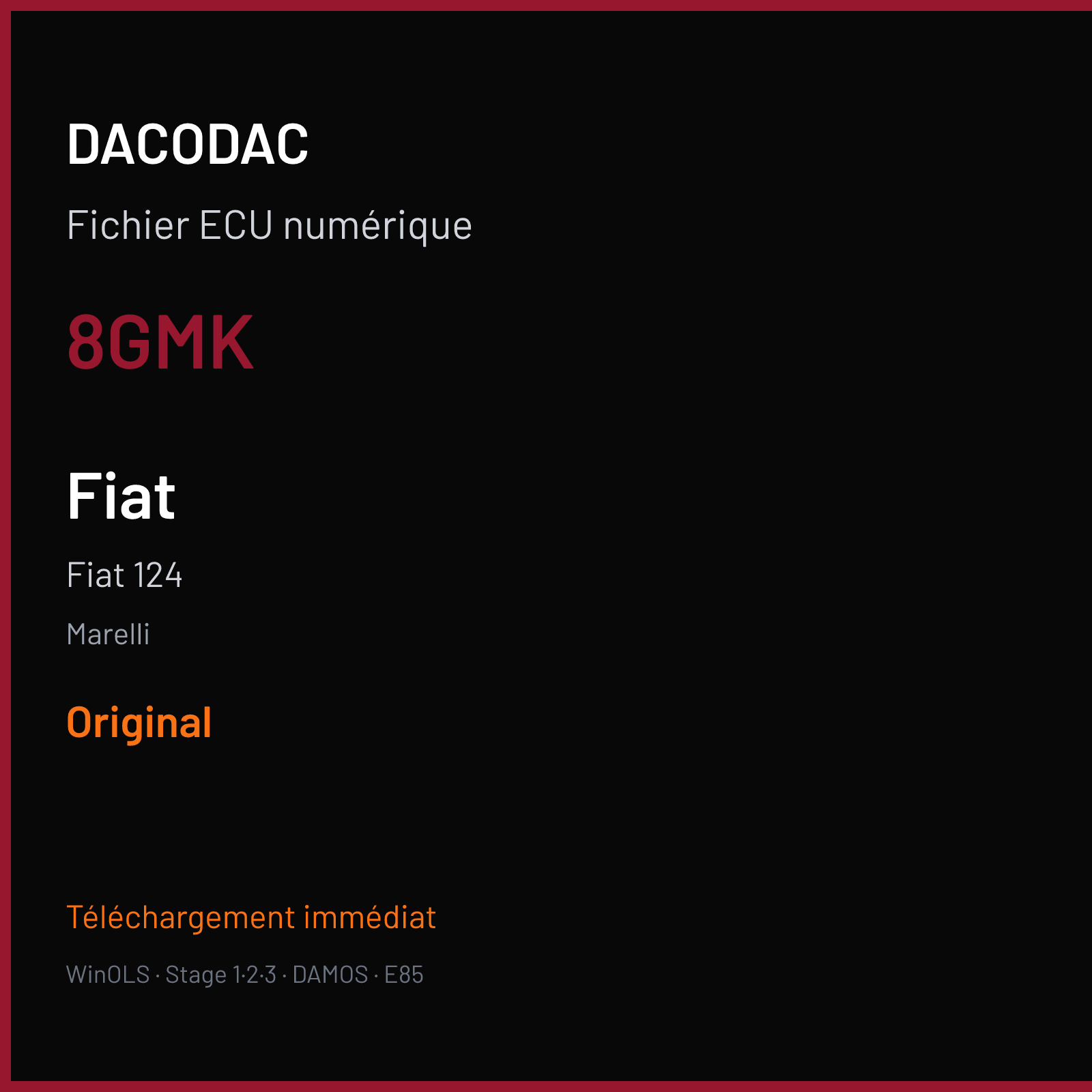 Fiat 124 (2016) — Marelli — 8GMK — Original