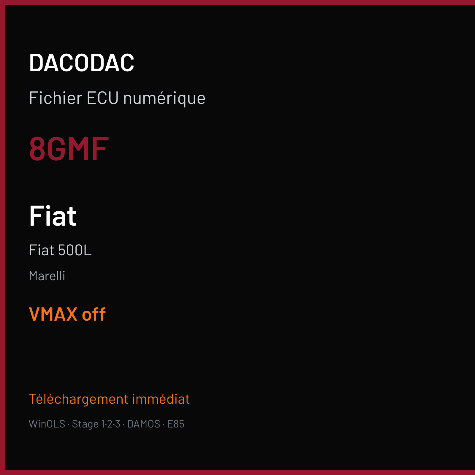 Fiat 500L (2013) — Marelli — 8GMF — VMAX off