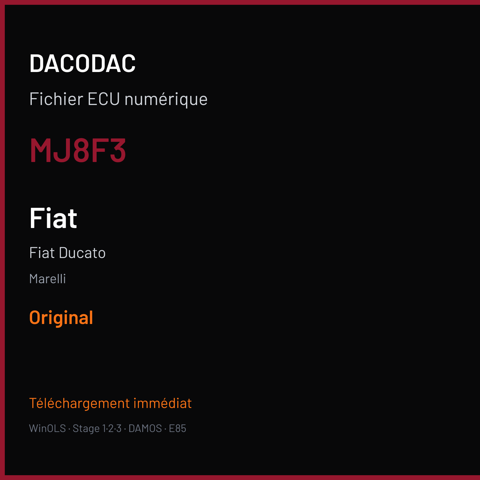 Fiat Ducato (2014) — Marelli — MJ8F3 — Original
