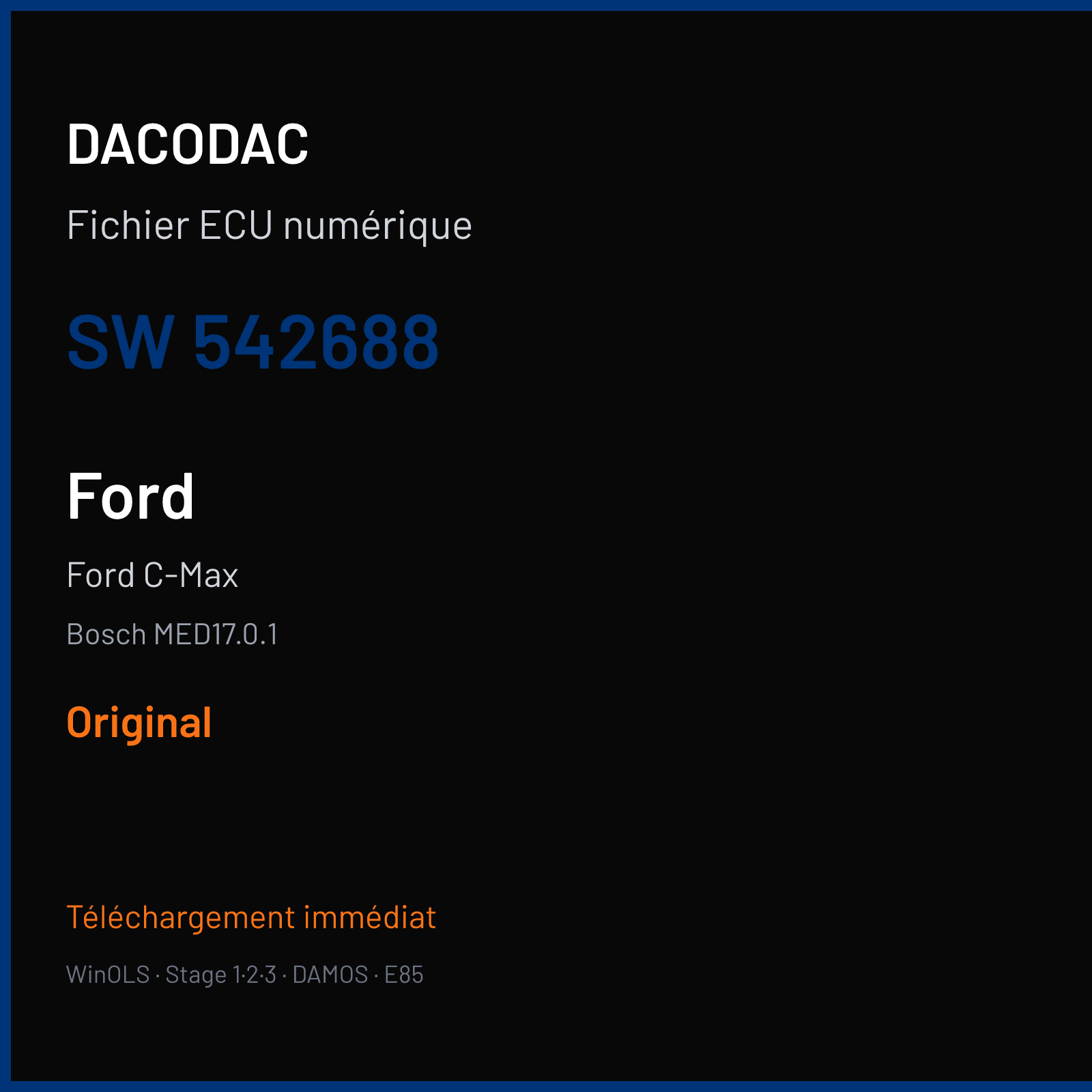 Ford C-Max — Bosch MED17.0.1 — 542688 — Original