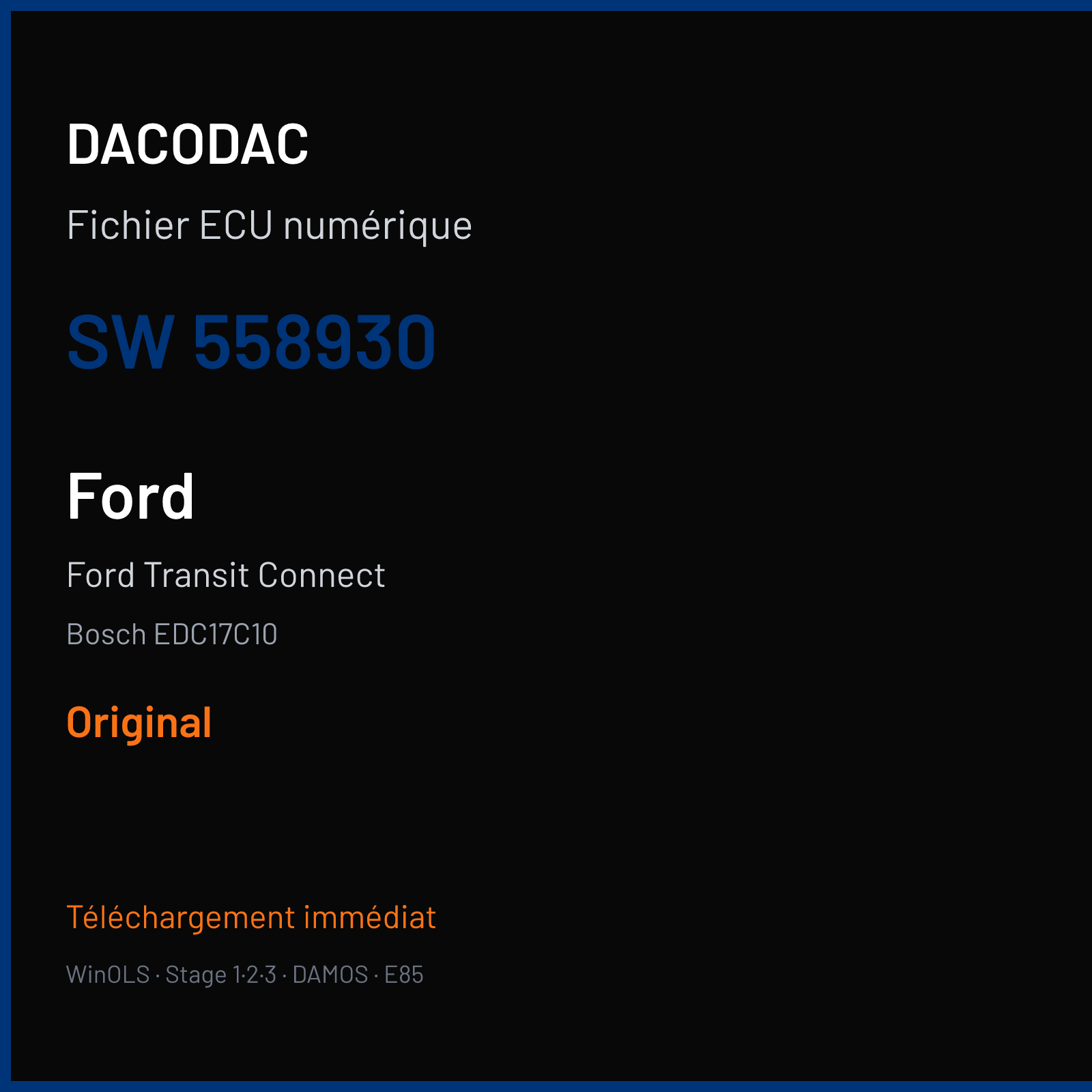 Ford Transit Connect (2015) — Bosch EDC17C10 — 558930 — Original
