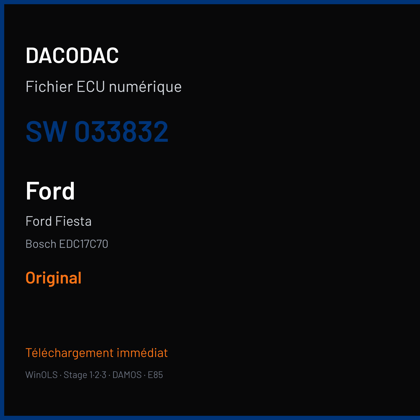 Ford Fiesta (2017) — Bosch EDC17C70 — 033832 — Original
