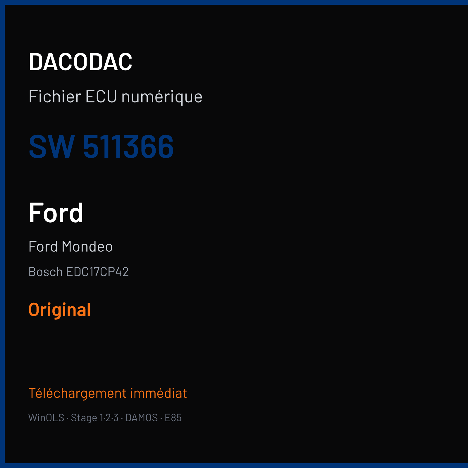 Ford Mondeo (2005) — Bosch EDC17CP42 — 511366 — Original