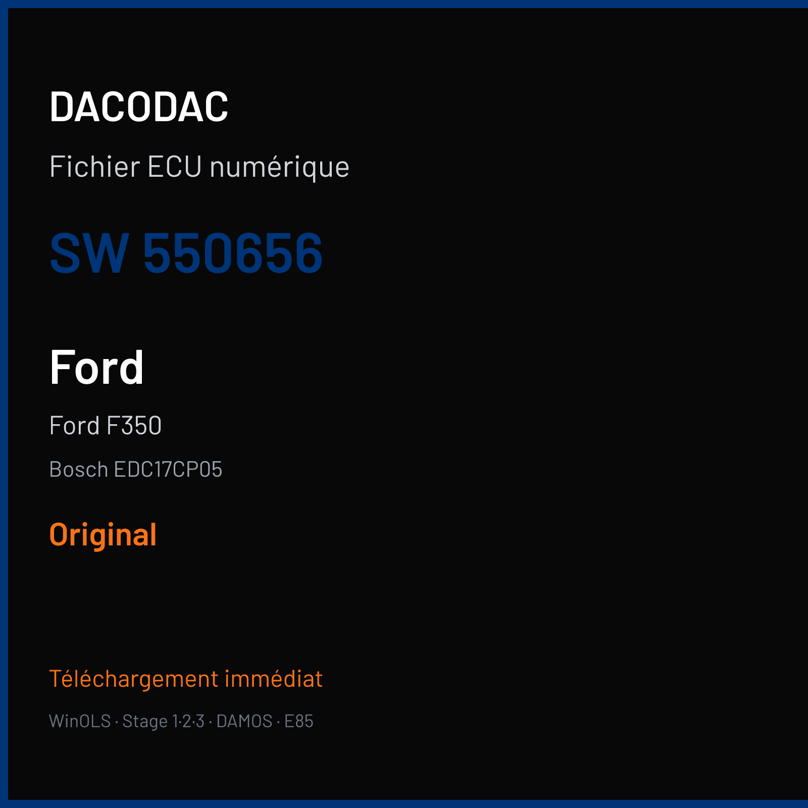 Ford F350 (2012) — Bosch EDC17CP05 — 550656 — Original
