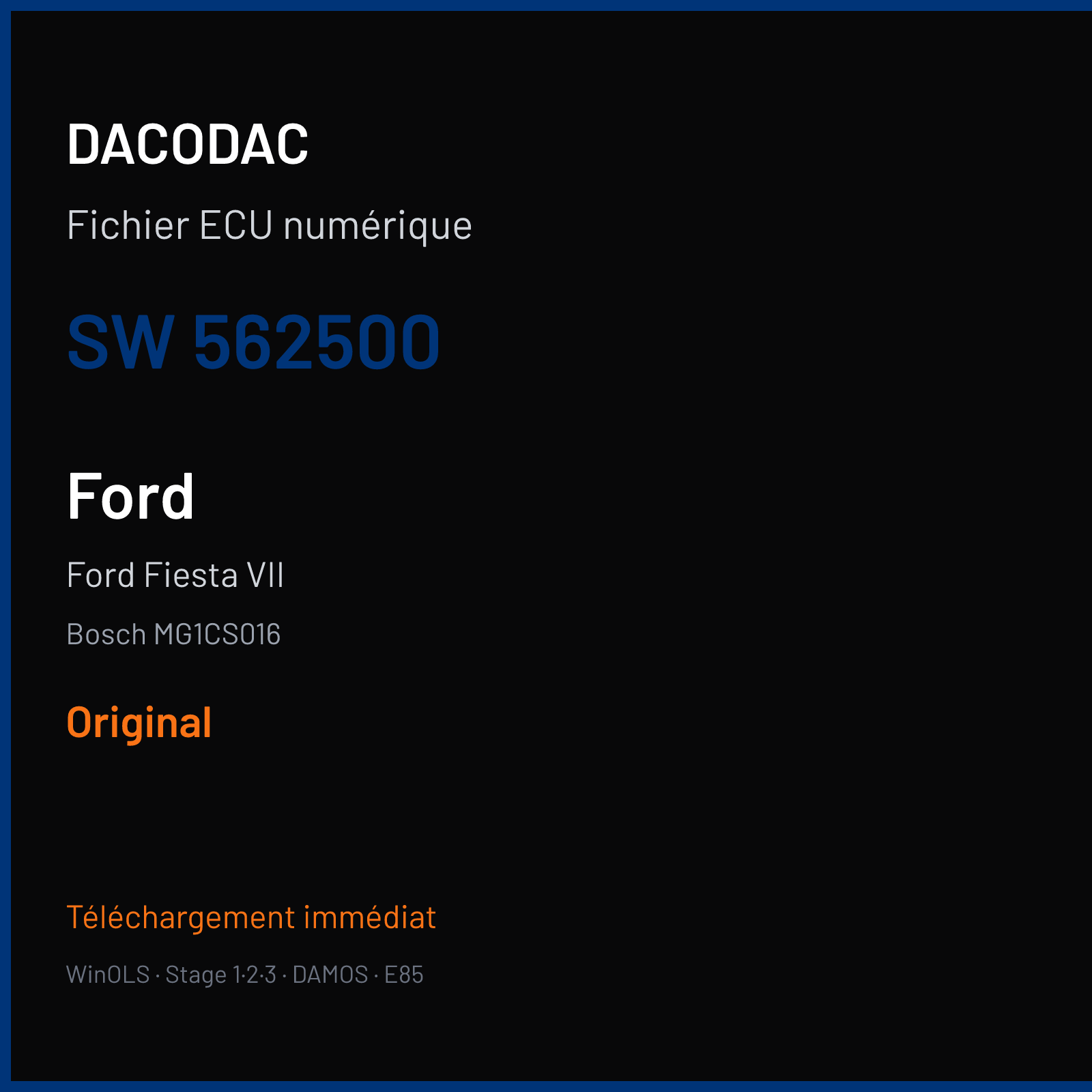 Ford Fiesta VII (2019) — Bosch MG1CS016 — 562500 — Original