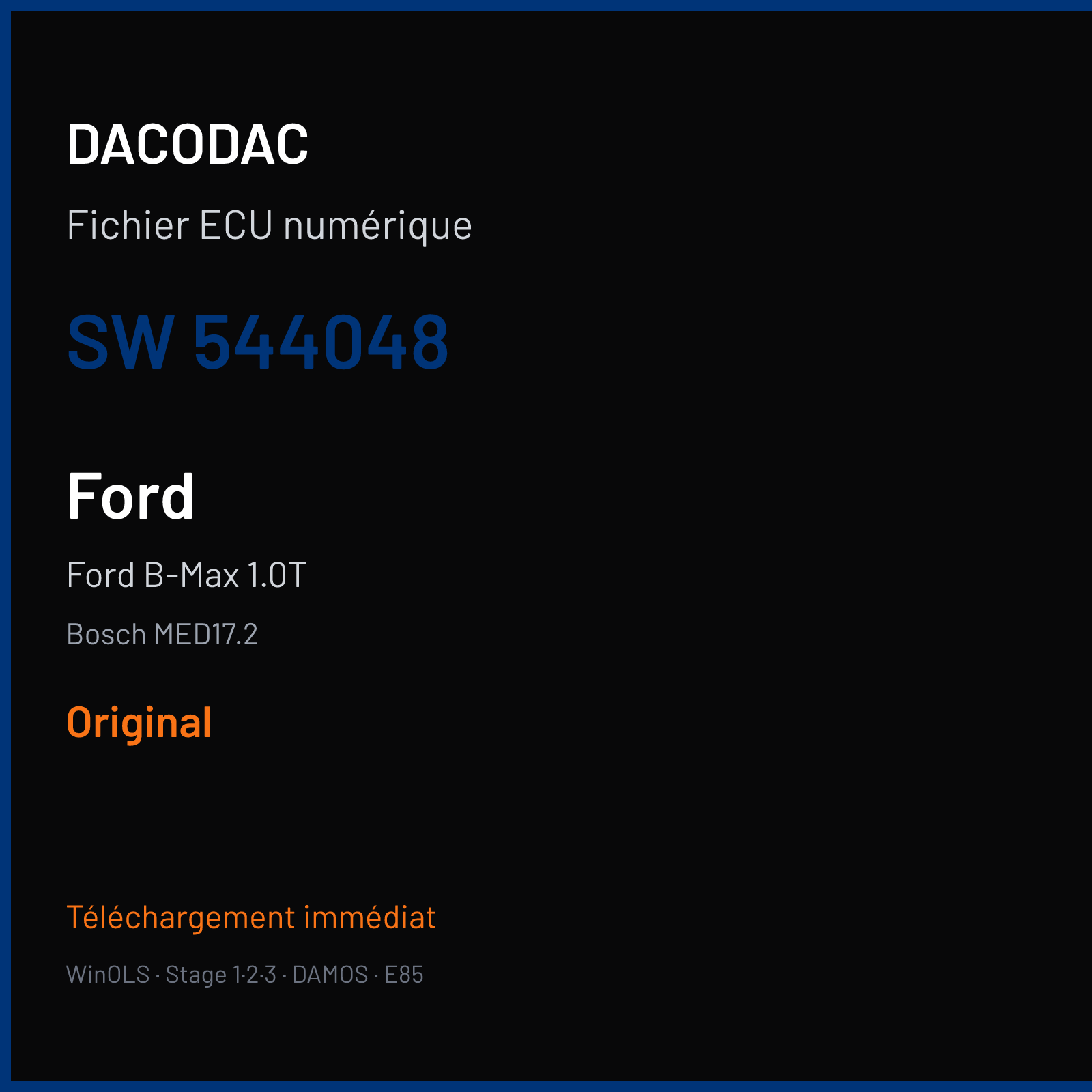 Ford B-Max 1.0T (2014) — Bosch MED17.2 — 544048 — Original