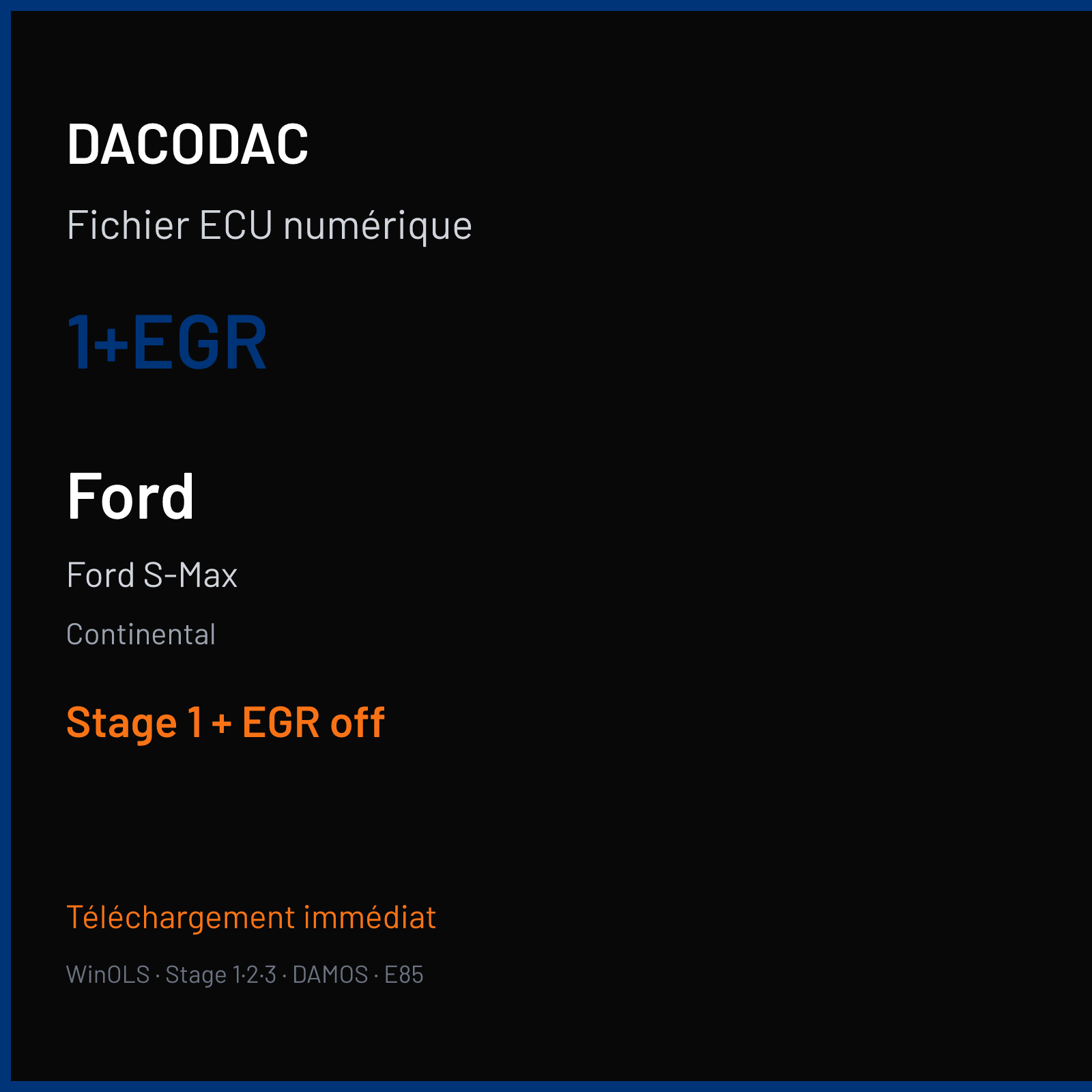 Ford S-Max (2008) — Continental — 1+EGR — Stage 1 + EGR off