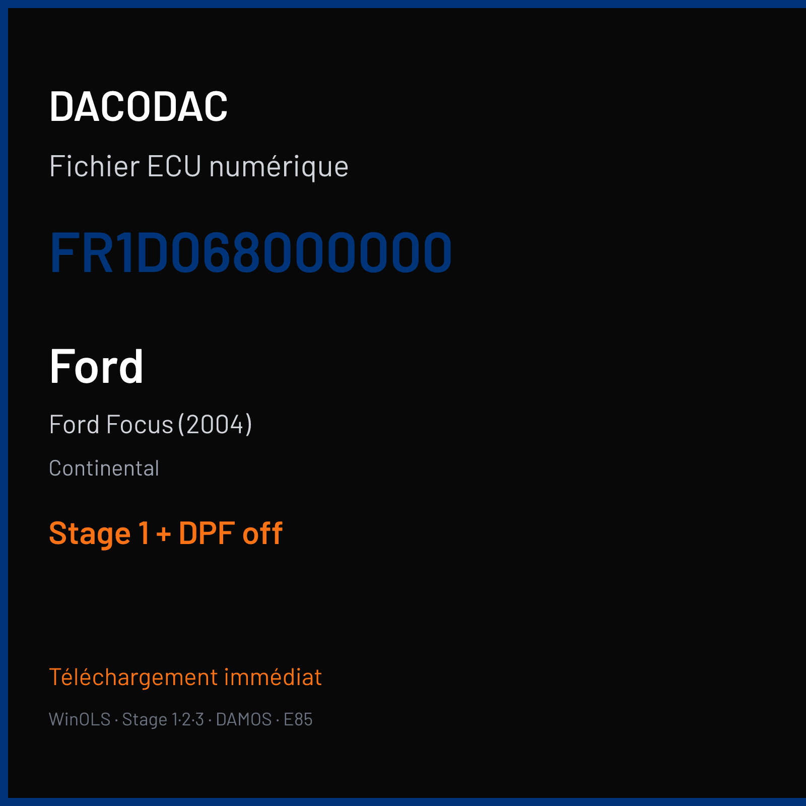 Ford Focus (2004) (2009) — Continental — FR1D068000000 — Stage 1 + DPF off