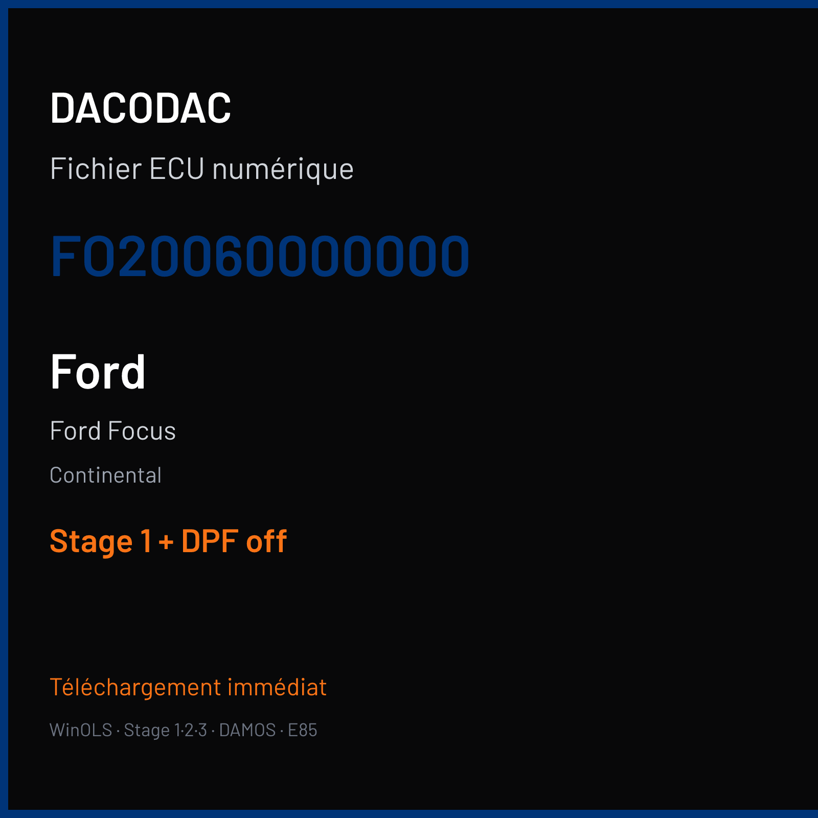 Ford Focus (2008) — Continental — FO20060000000 — Stage 1 + DPF off
