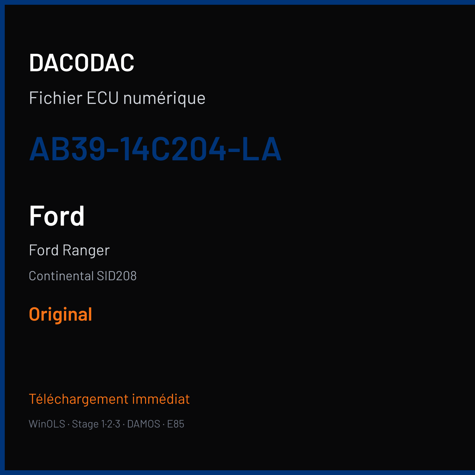 Ford Ranger (2012) — Continental SID208 — AB39-14C204-LA — Original