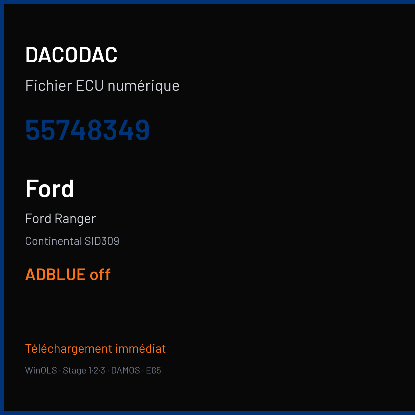 Ford Ranger (2016) — Continental SID309 — 55748349 — ADBLUE off