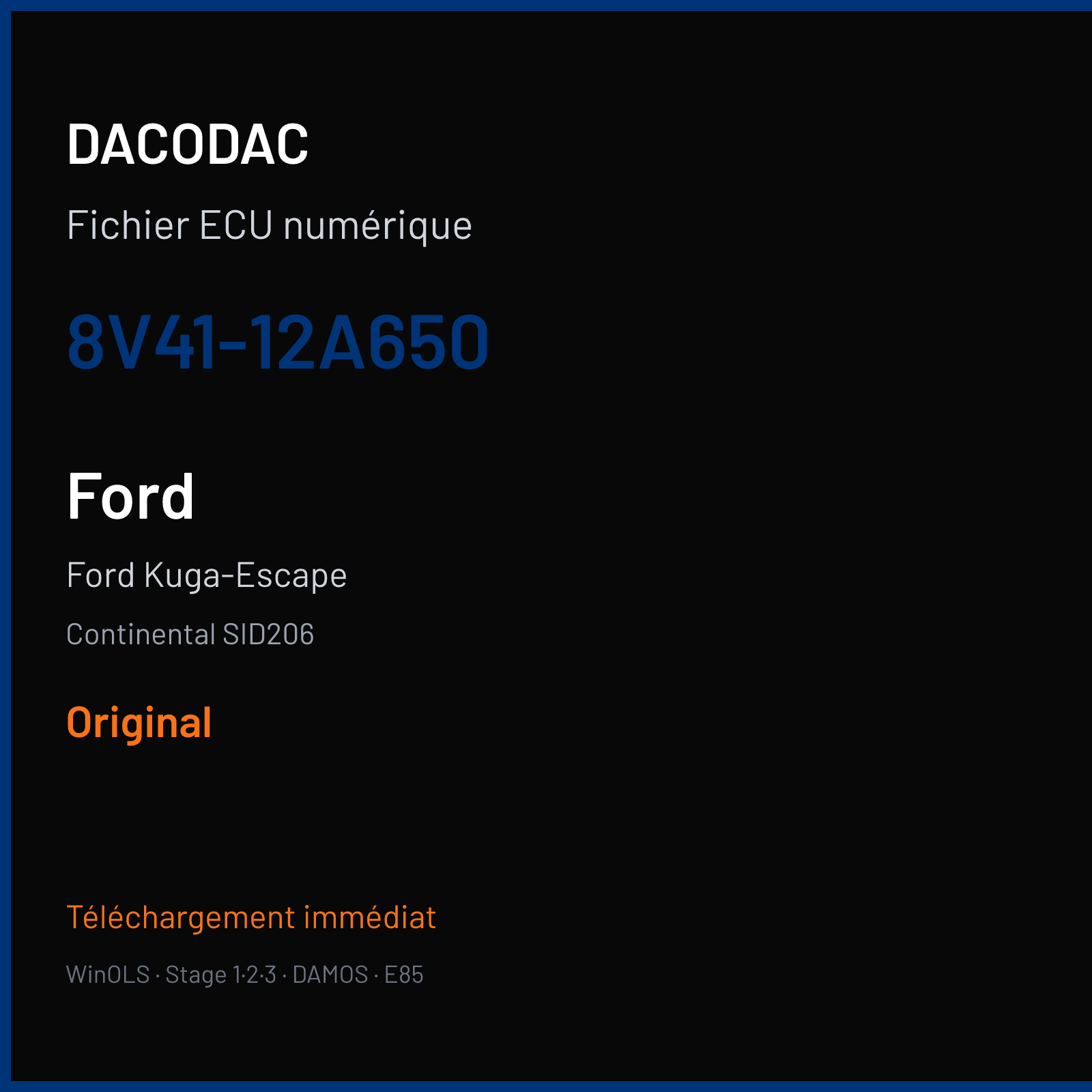 Ford Kuga-Escape (2010) — Continental SID206 — 8V41-12A650 — Original