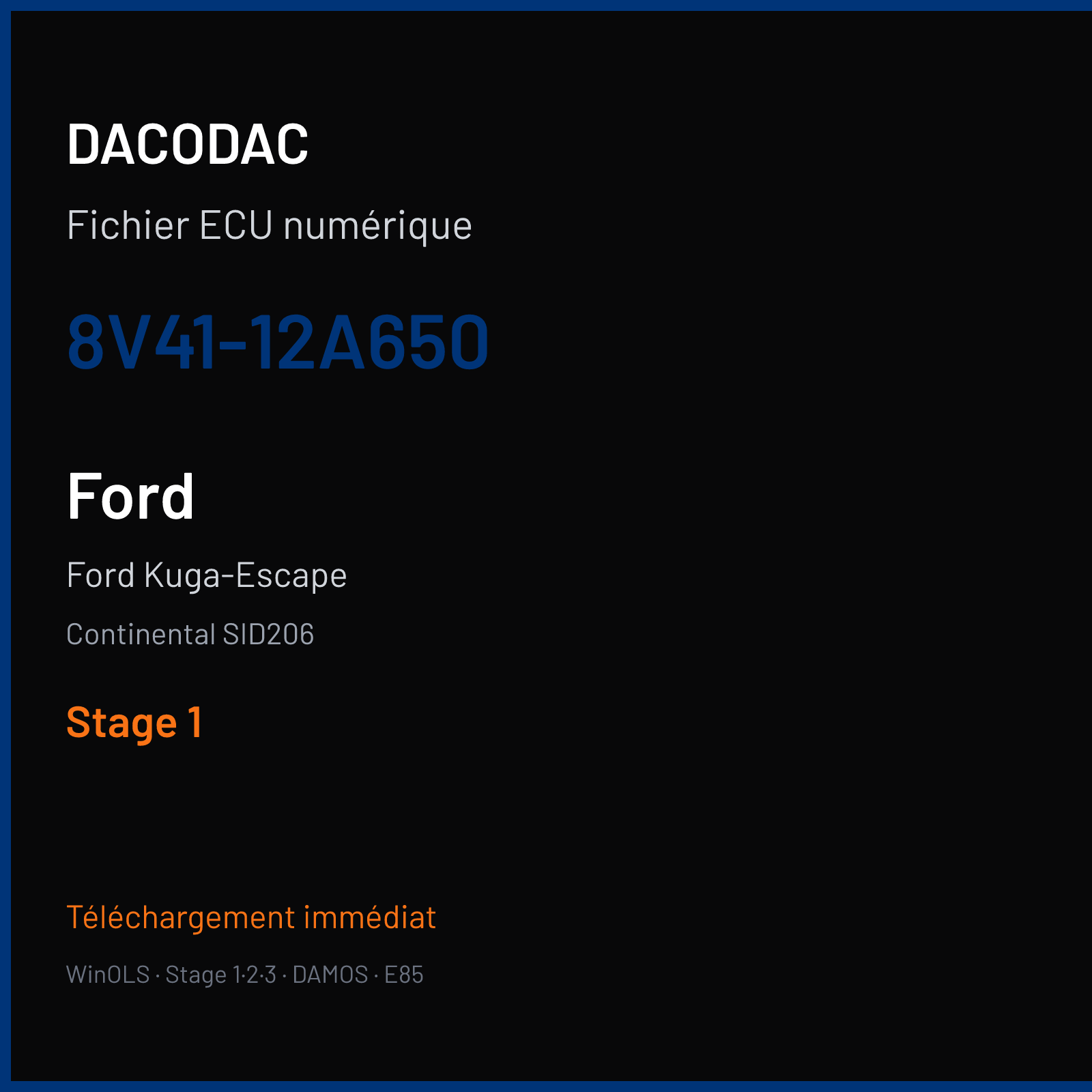 Ford Kuga-Escape (2010) — Continental SID206 — 8V41-12A650 — Stage 1