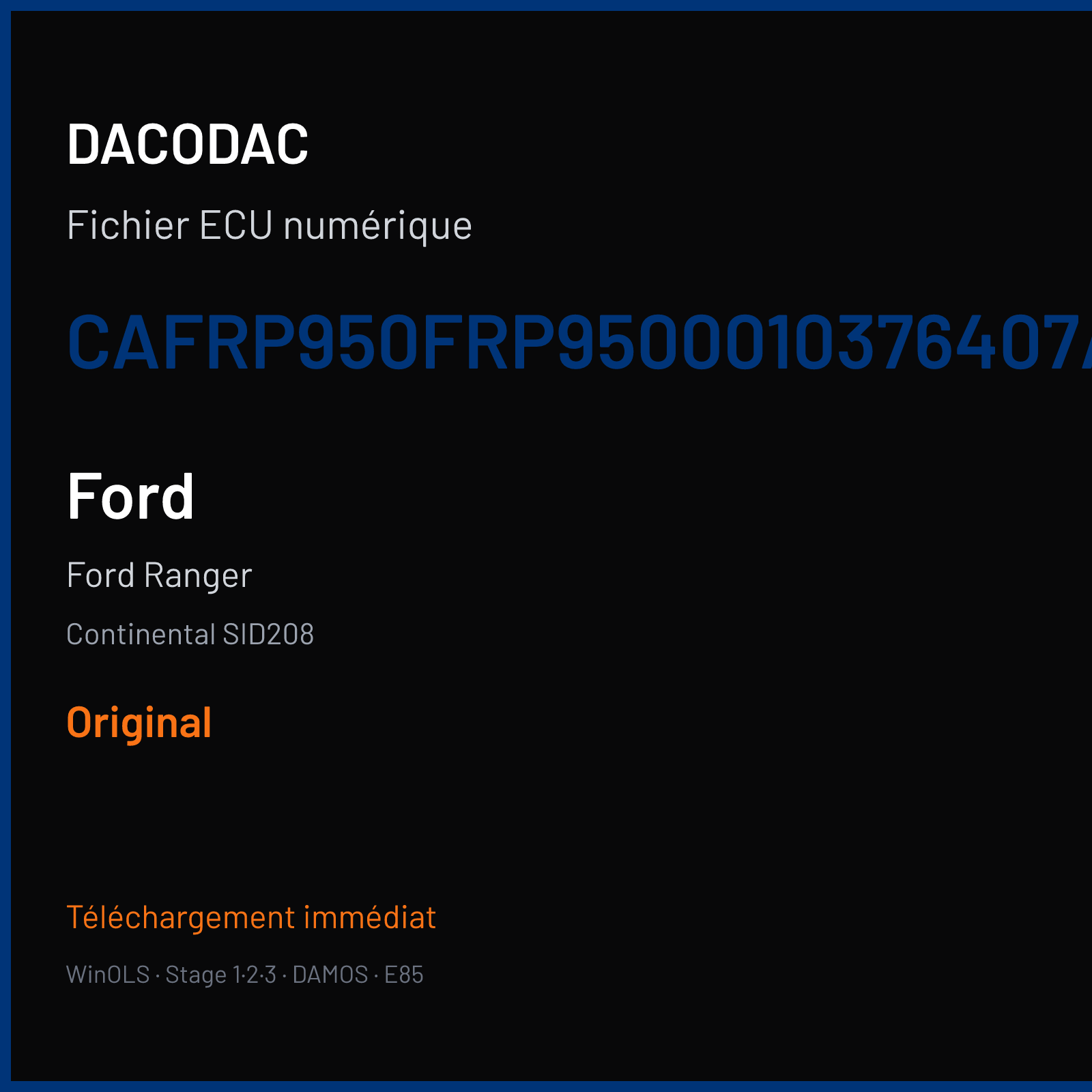 Ford Ranger (2016) — Continental SID208 — CAFRP950FRP9500010376407AA — Original