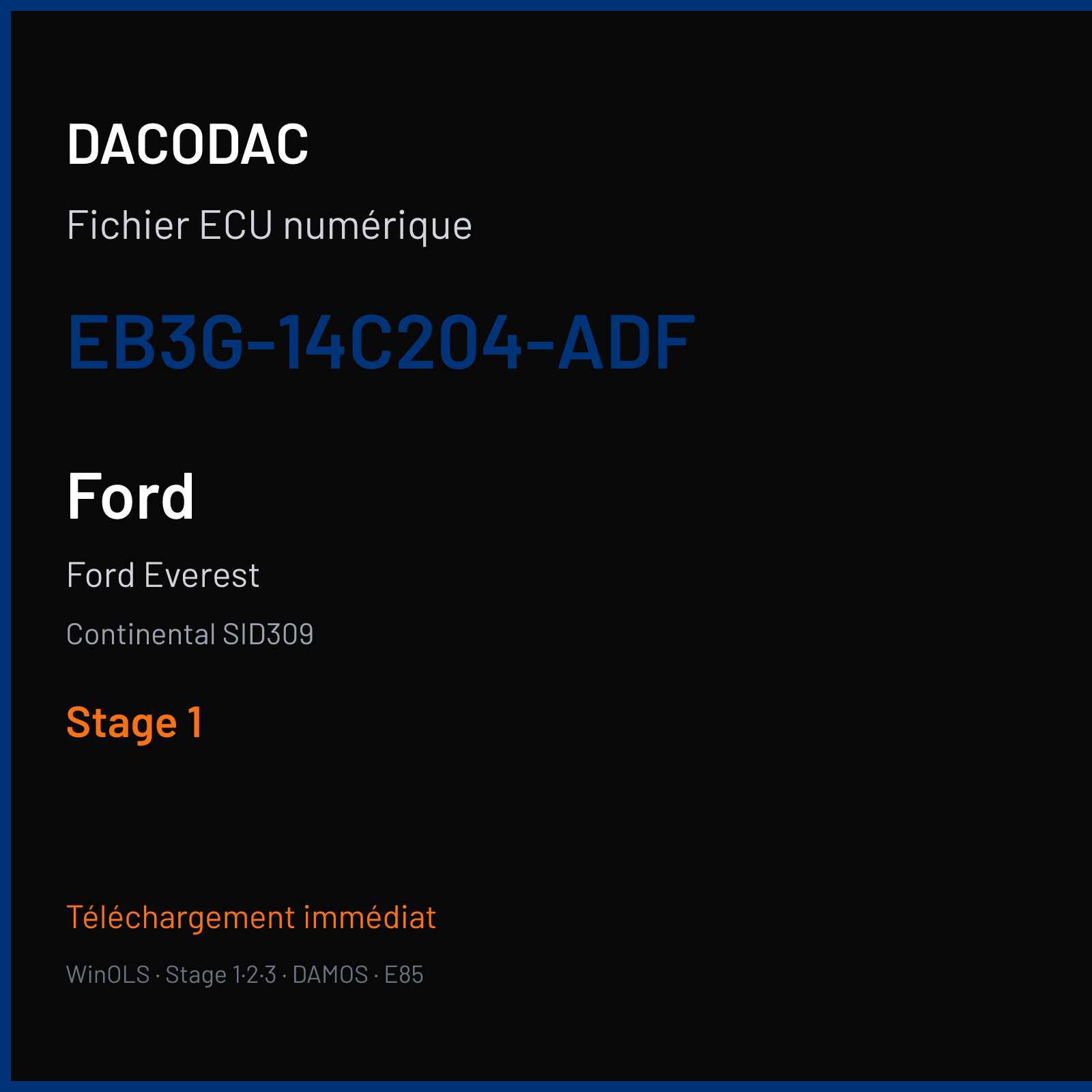 Ford Everest (2016) — Continental SID309 — EB3G-14C204-ADF — Stage 1
