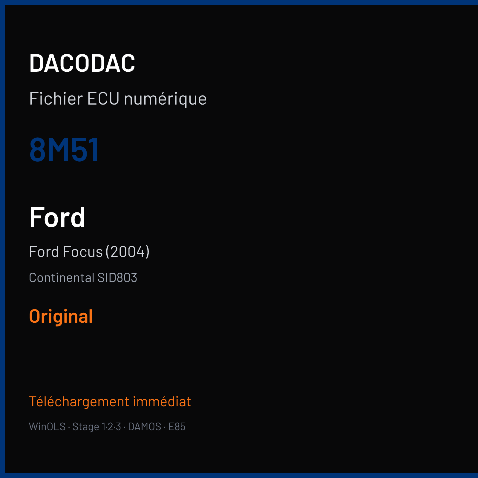 Ford Focus (2004) (2008) — Continental SID803 — 8M51 — Original