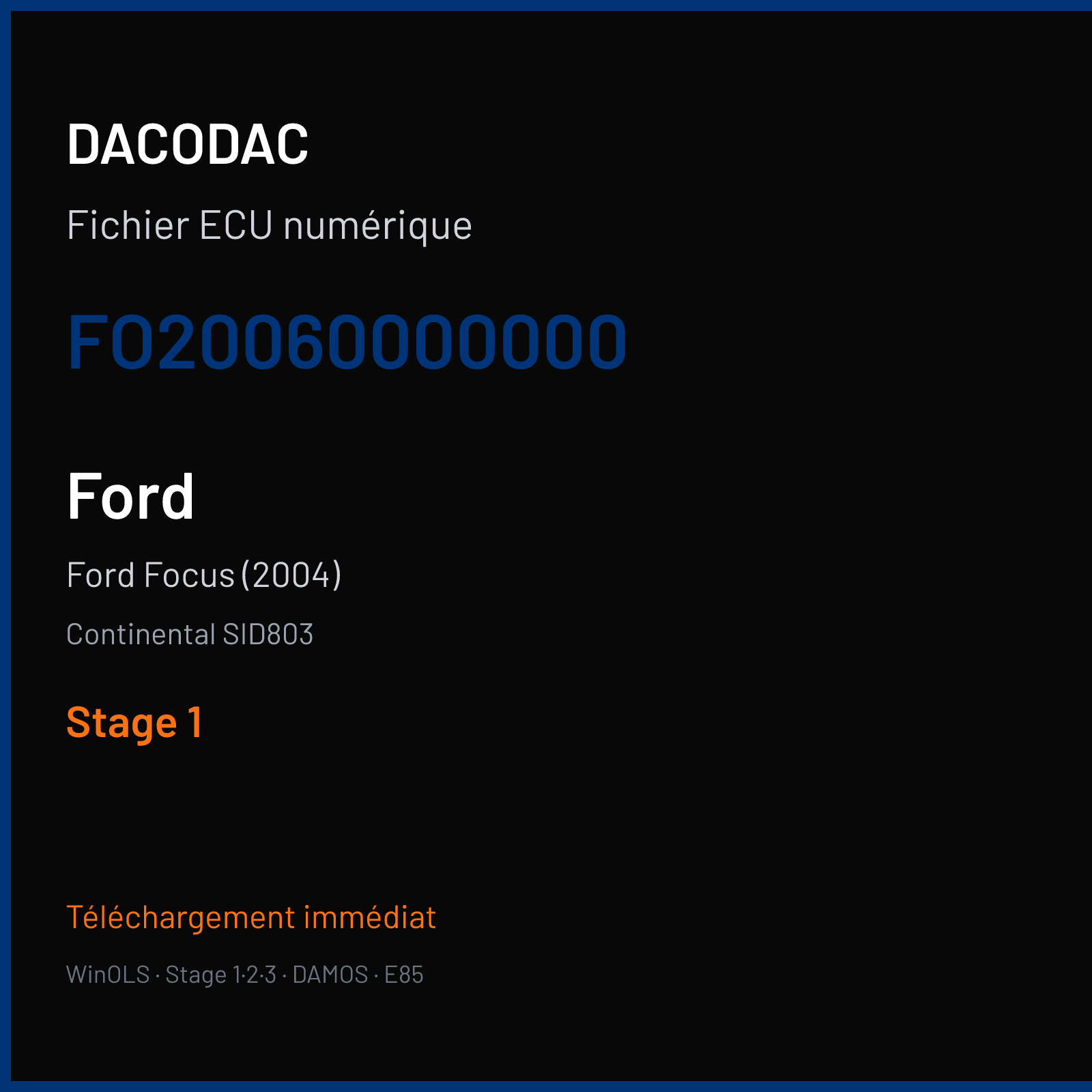 Ford Focus (2004) (2006) — Continental SID803 — FO20060000000 — Stage 1