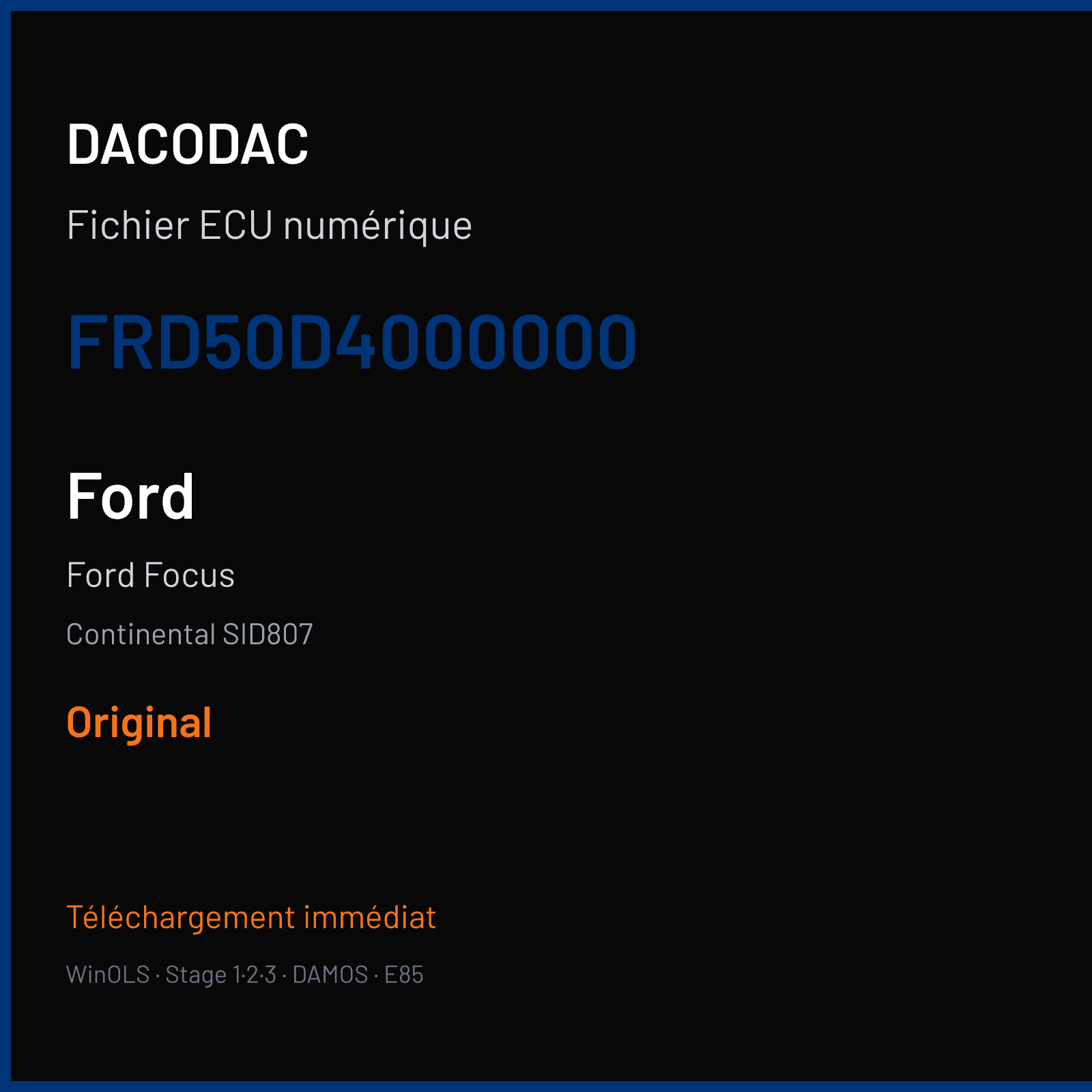 Ford Focus (2015) — Continental SID807 — FRD50D4000000 — Original