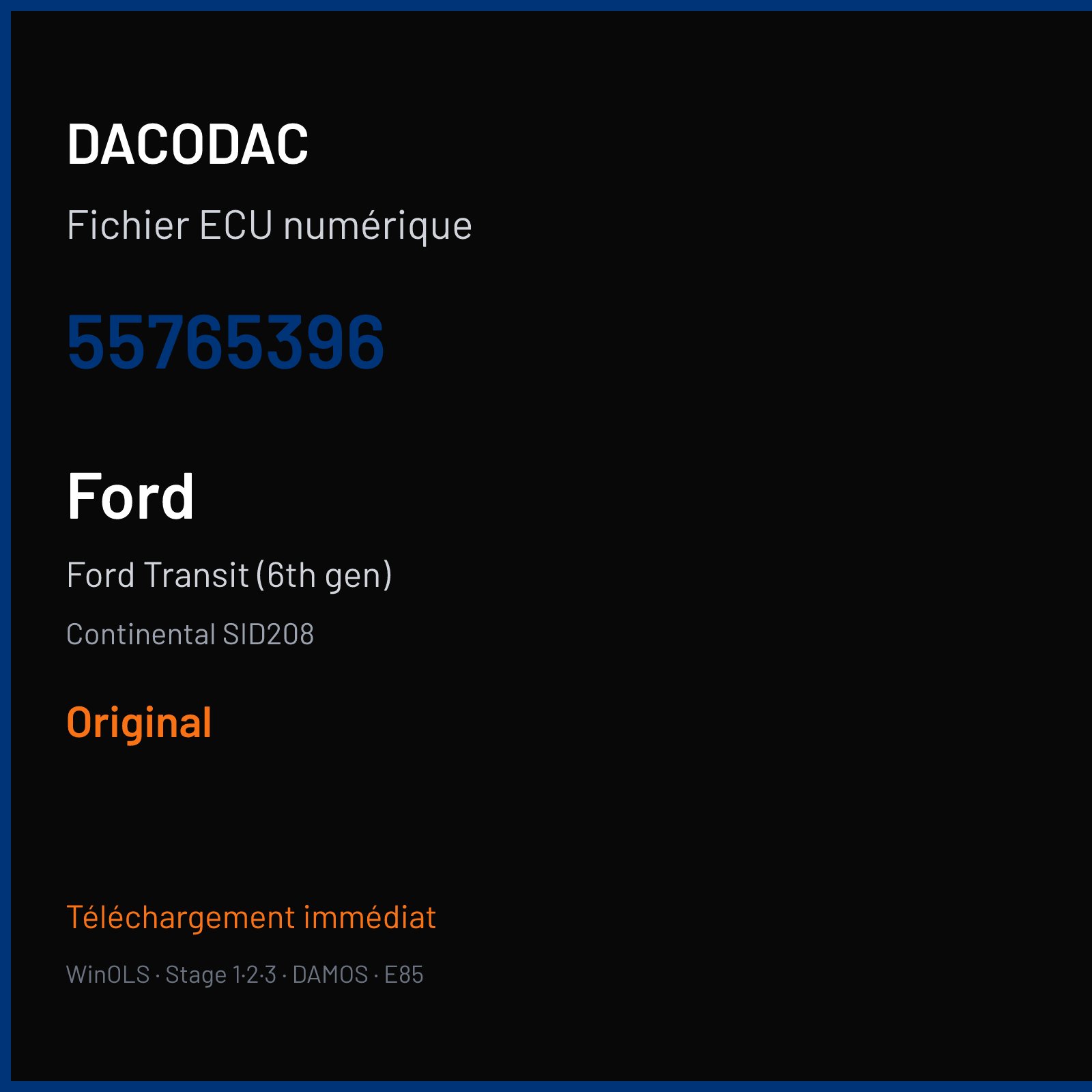 Ford Transit (6th gen) (2014) — Continental SID208 — 55765396 — Original