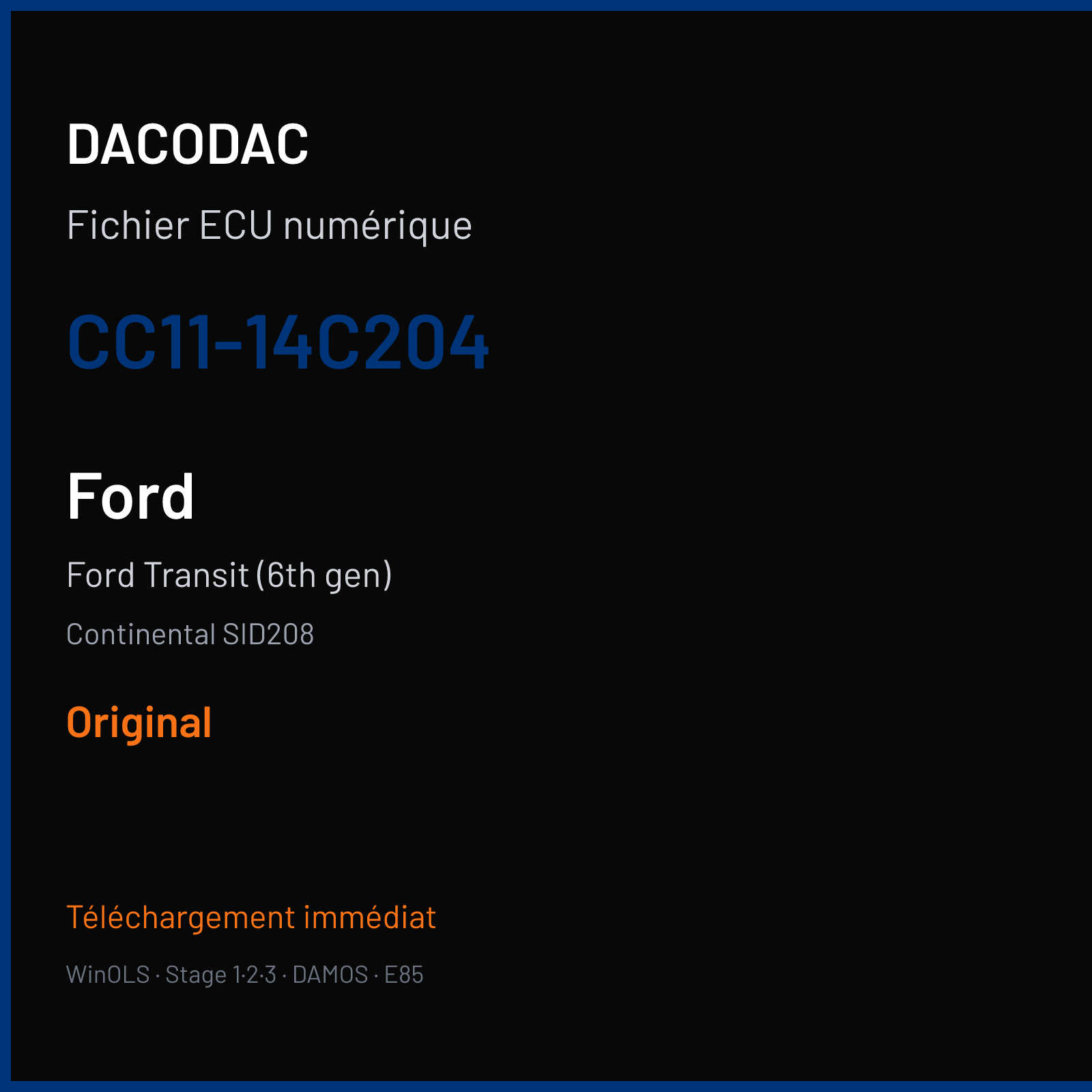 Ford Transit (6th gen) (2012) — Continental SID208 — CC11-14C204 — Original