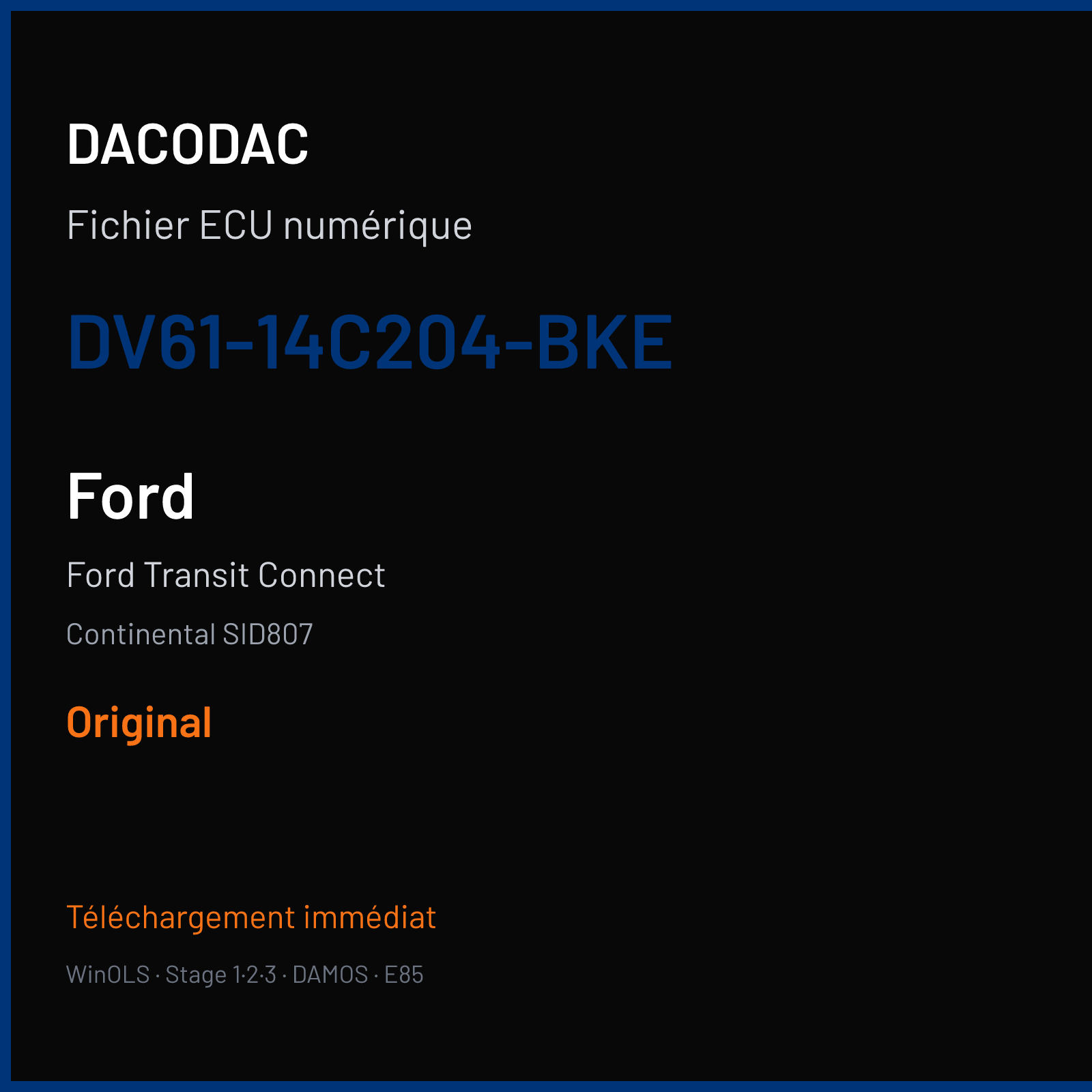 Ford Transit Connect (2014) — Continental SID807 — DV61-14C204-BKE — Original
