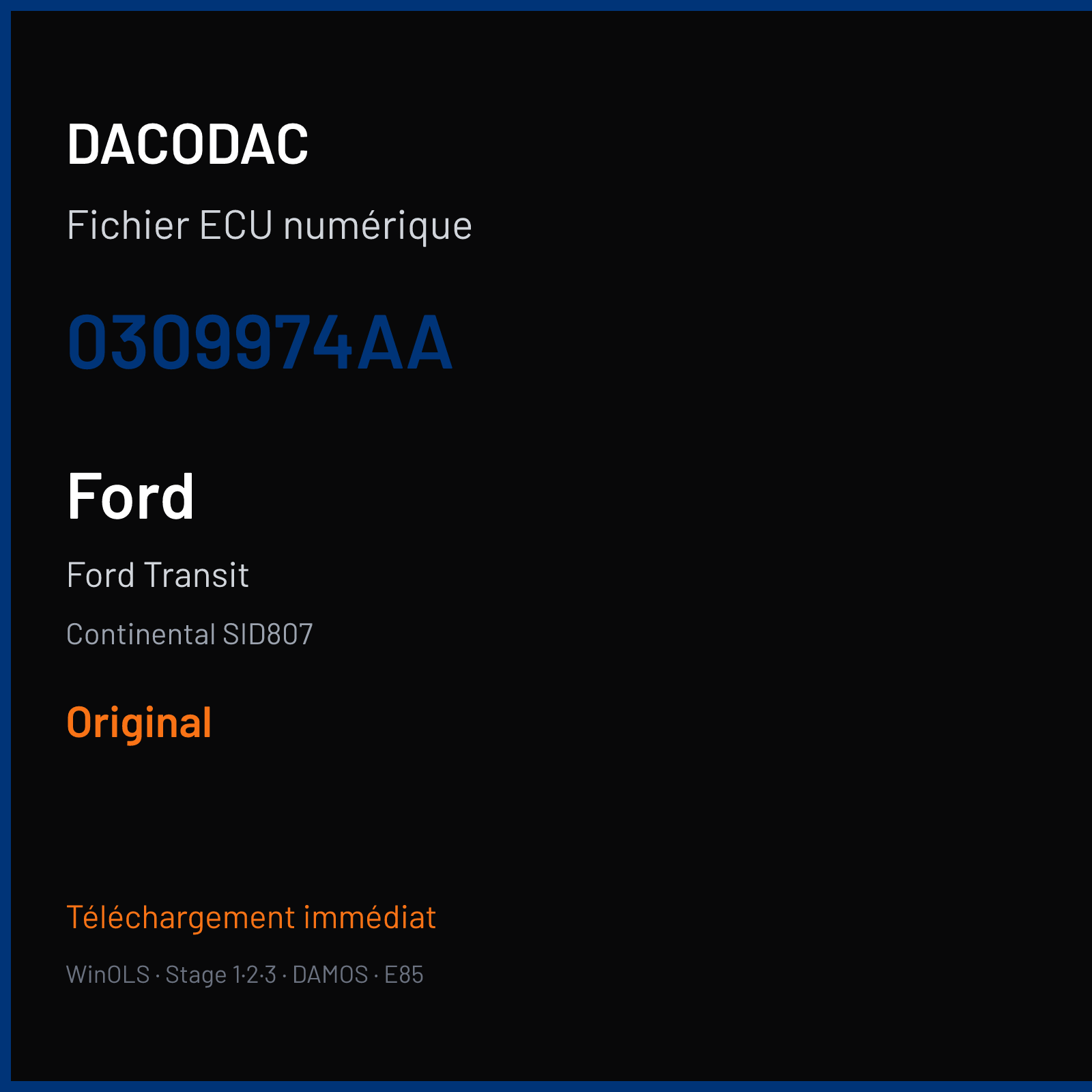Ford Transit — Continental SID807 — 0309974AA — Original