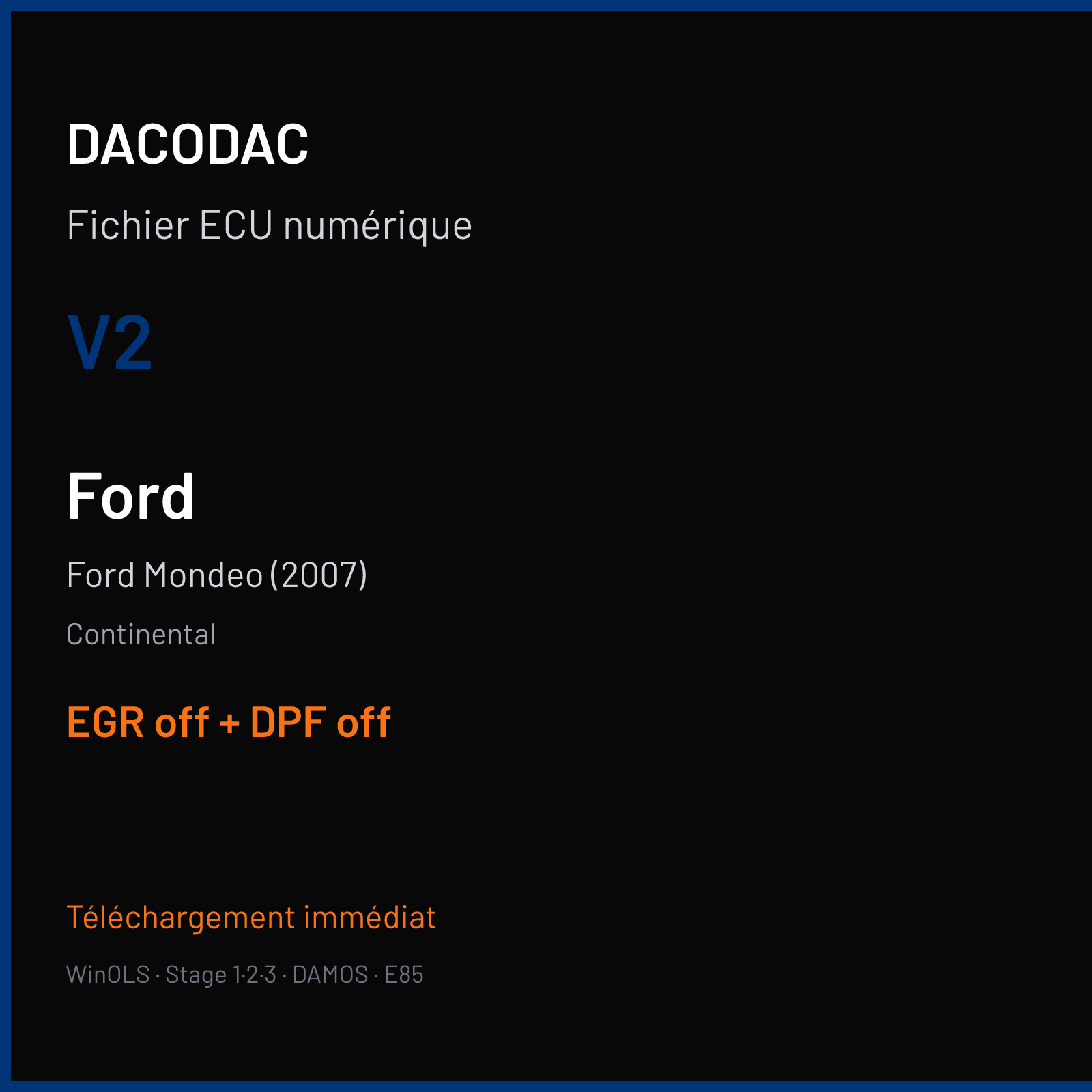 Ford Mondeo (2007) (2008) — Continental — V2 — EGR off + DPF off