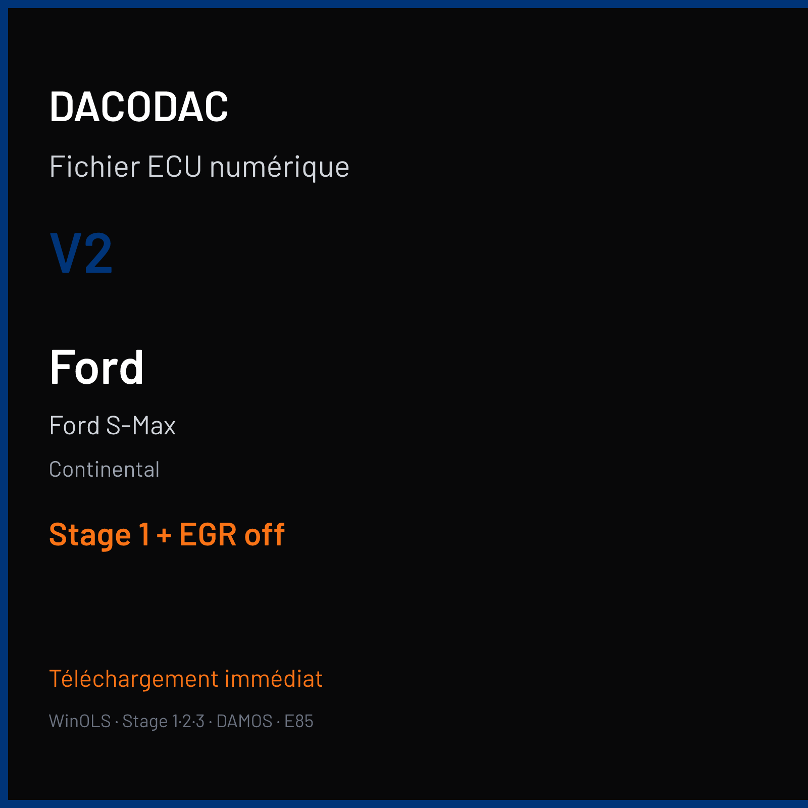 Ford S-Max (2008) — Continental — V2 — Stage 1 + EGR off