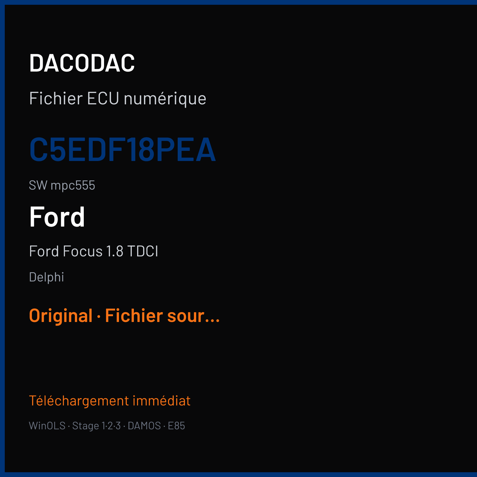 Ford Focus 1.8 TDCI (2004) — Delphi — C5EDF18PEA · mpc555 — Original