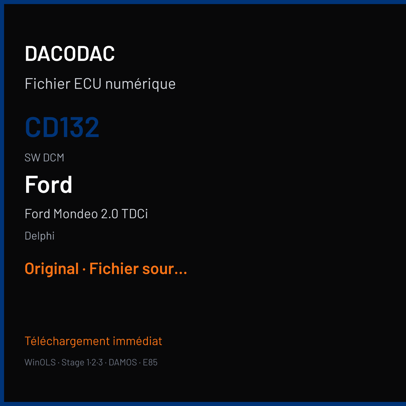 Ford Mondeo 2.0 TDCI (2006) — Delphi — CD132 · DCM — Original