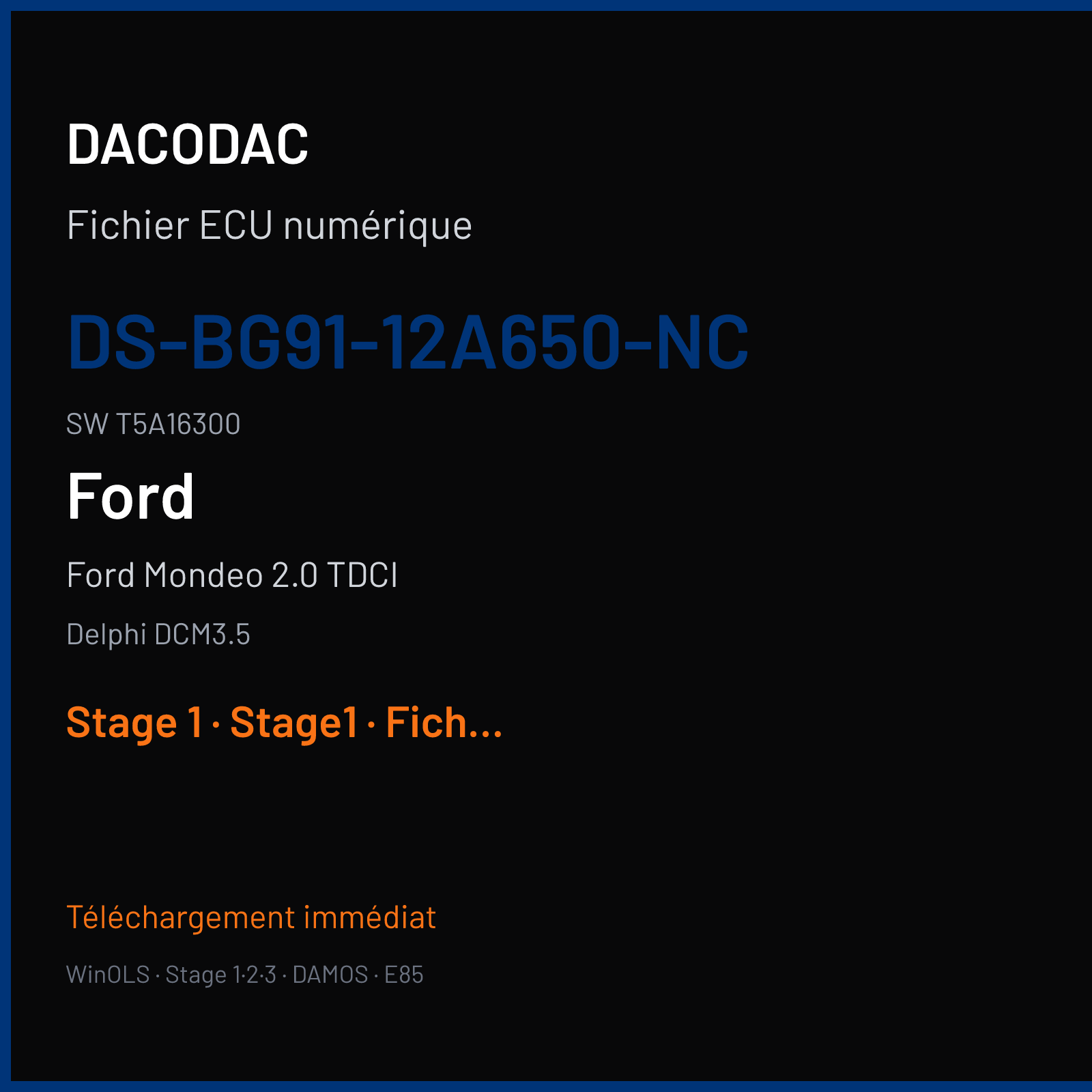 Ford Mondeo 2.0 TDCI (2010) — Delphi DCM3.5 — DS-BG91-12A650-NC · T5A16300 — Stage 1