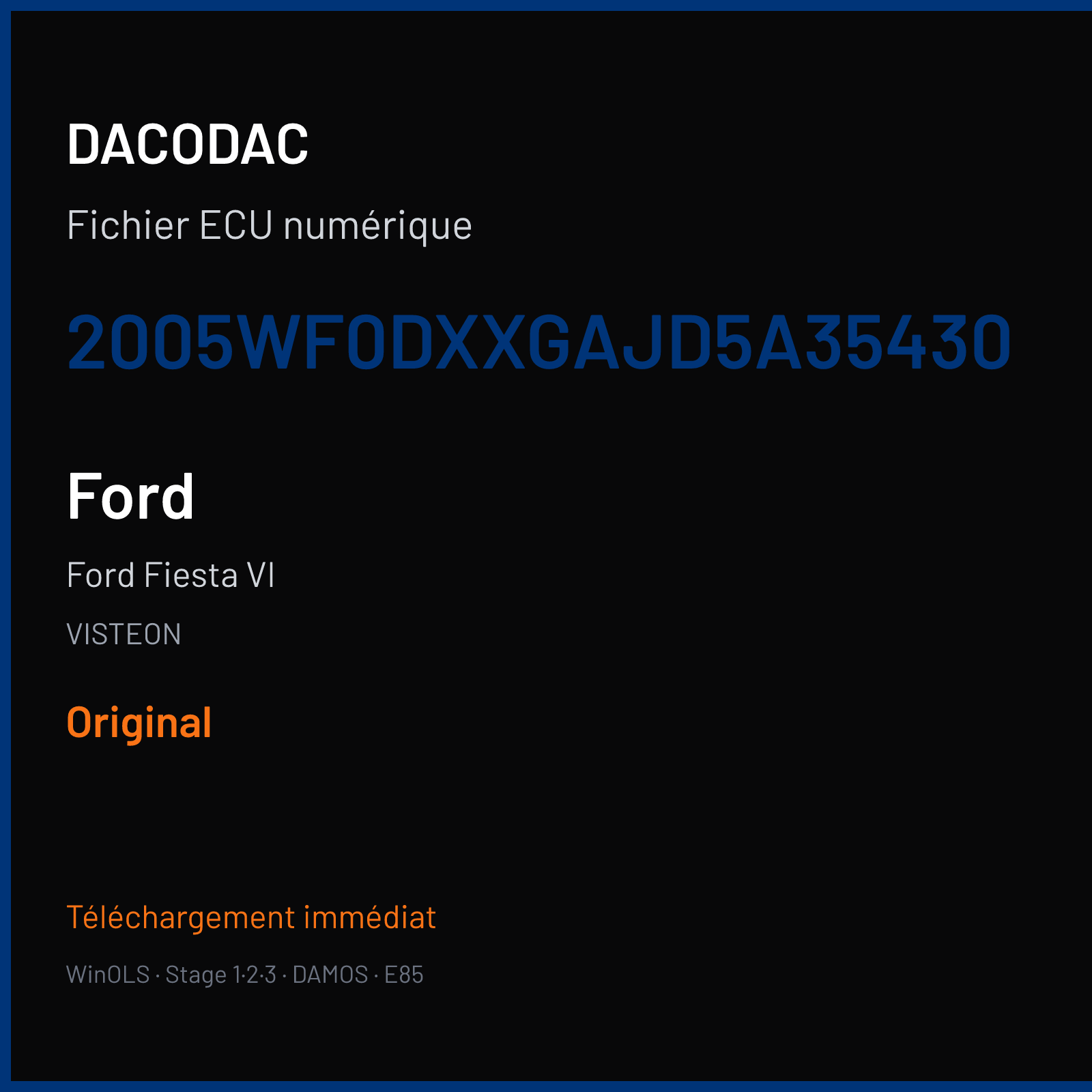 Ford Fiesta VI (2005) — VISTEON — 2005WF0DXXGAJD5A35430 — Original